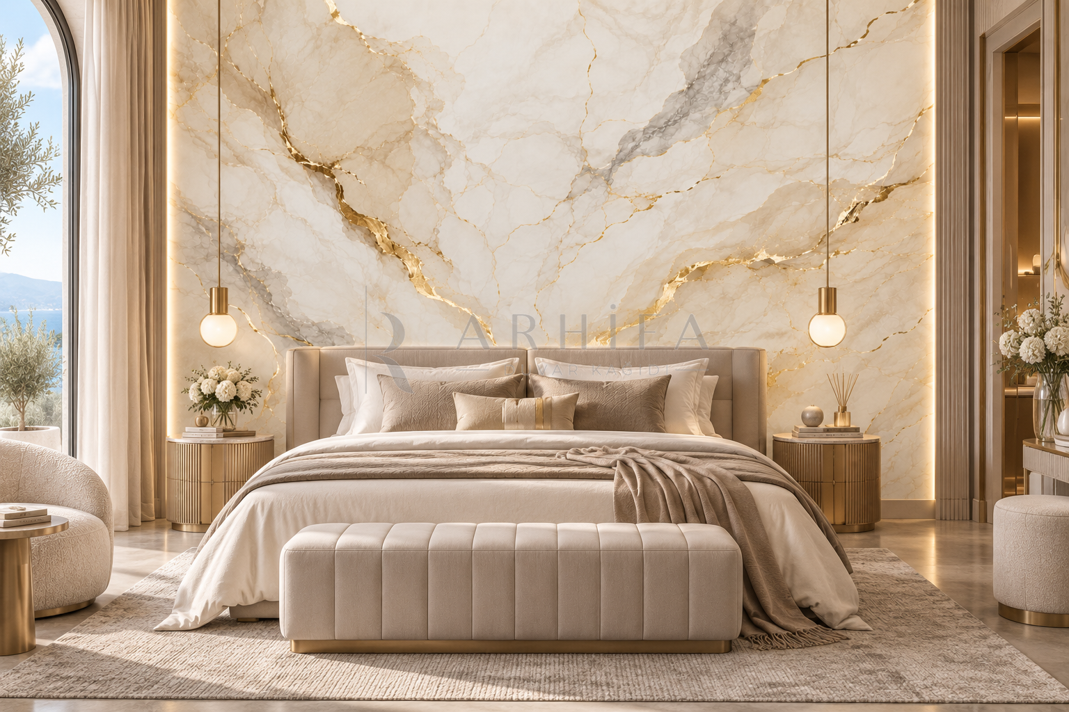 Royal Marble - Özel Tasarım Duvar Kağıdı (LC-001) görsel