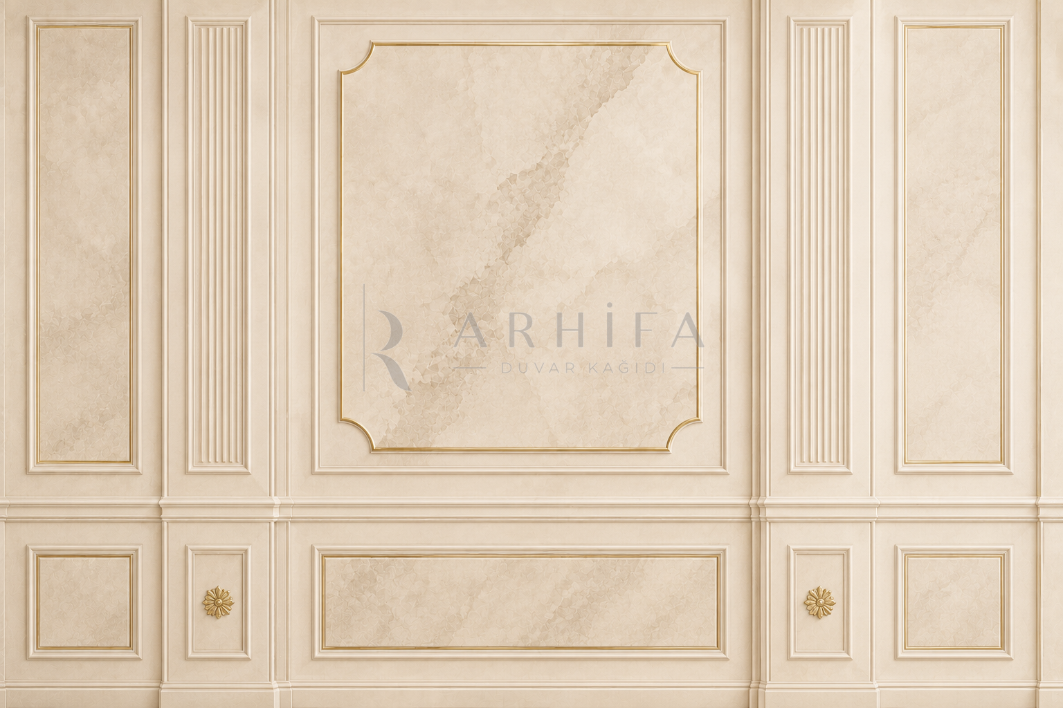 Luxury Paneling (Dekoratif duvar panelleri ve zarif çıta kompozisyonları) Duvar Kağıdı (LC-003) – görsel 2