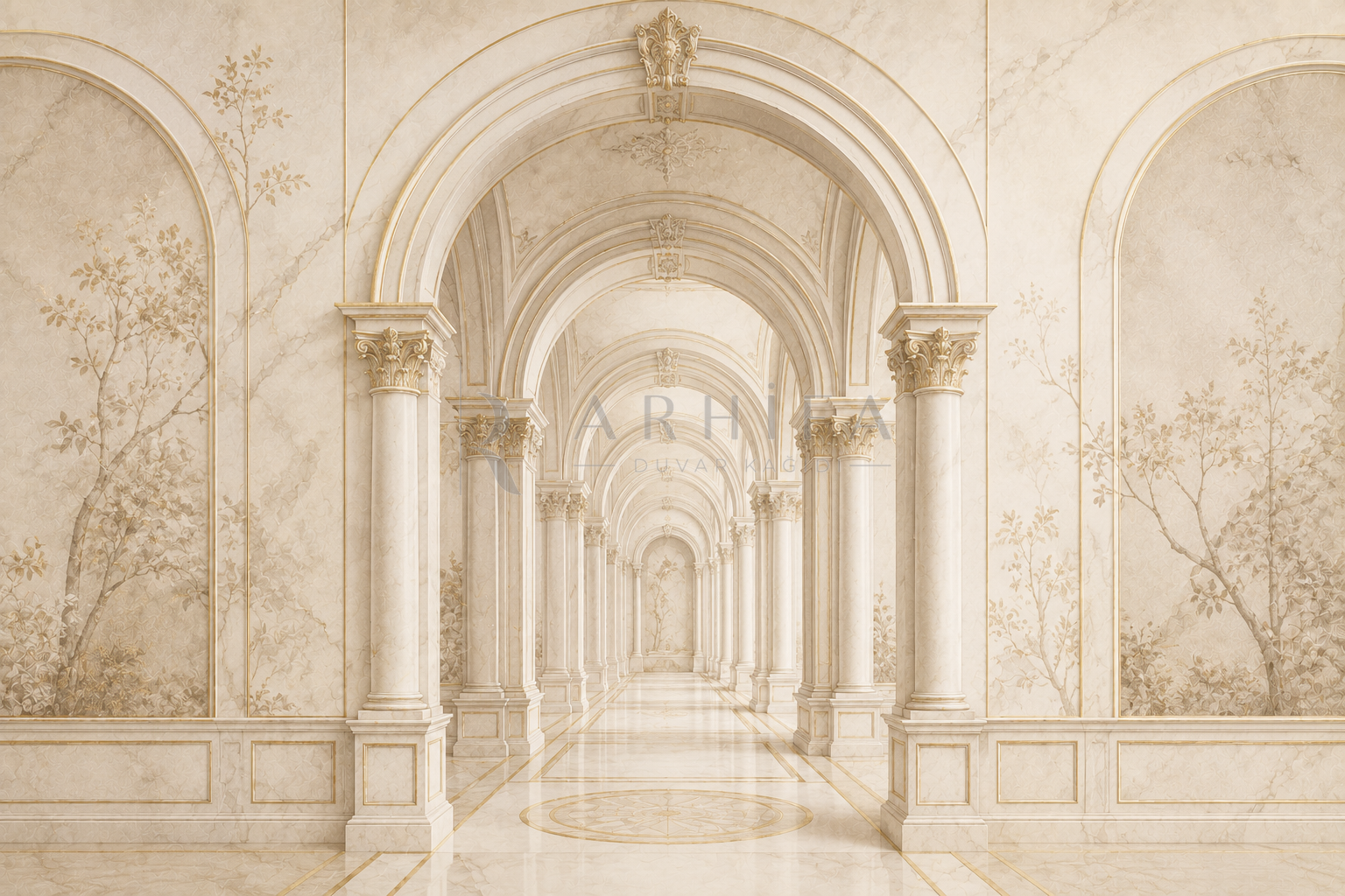 Classic Archways (Kemerler ve klasik mimari perspektifler) Duvar Kağıdı (LC-005) – görsel 2