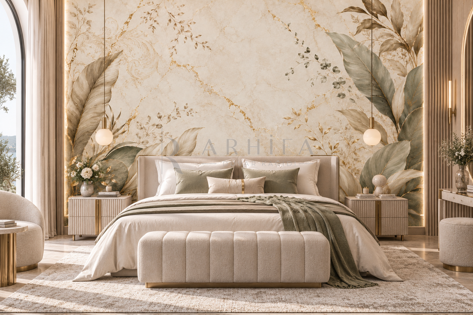 Luxury Botanica - Özel Tasarım Duvar Kağıdı (LC-008) görsel