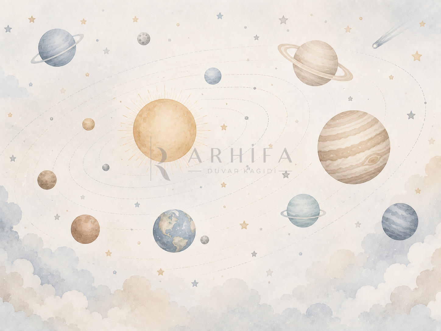 — Dreamy Solar System Duvar Kağıdı (LEX-002) – görsel 2