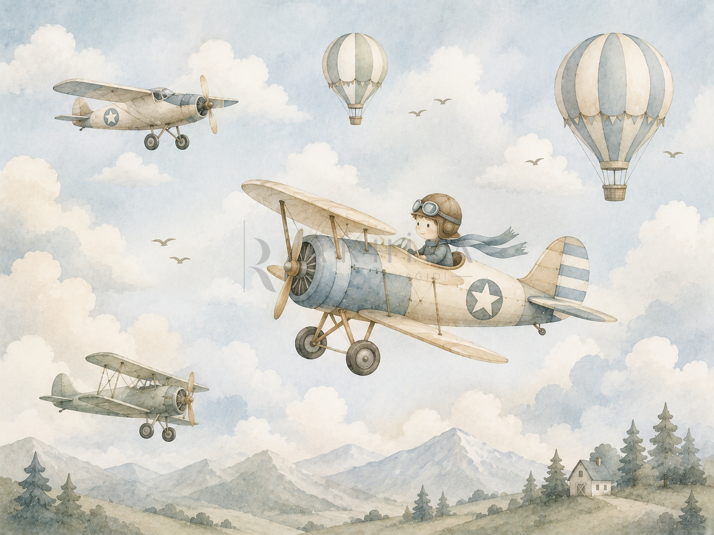 — Little Aviator Duvar Kağıdı (LEX-007) – görsel 2