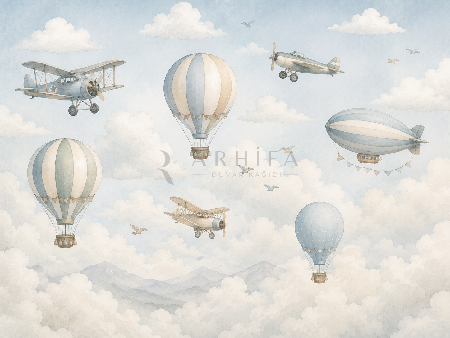 — Up in the Clouds Duvar Kağıdı (LEX-008) – görsel 2