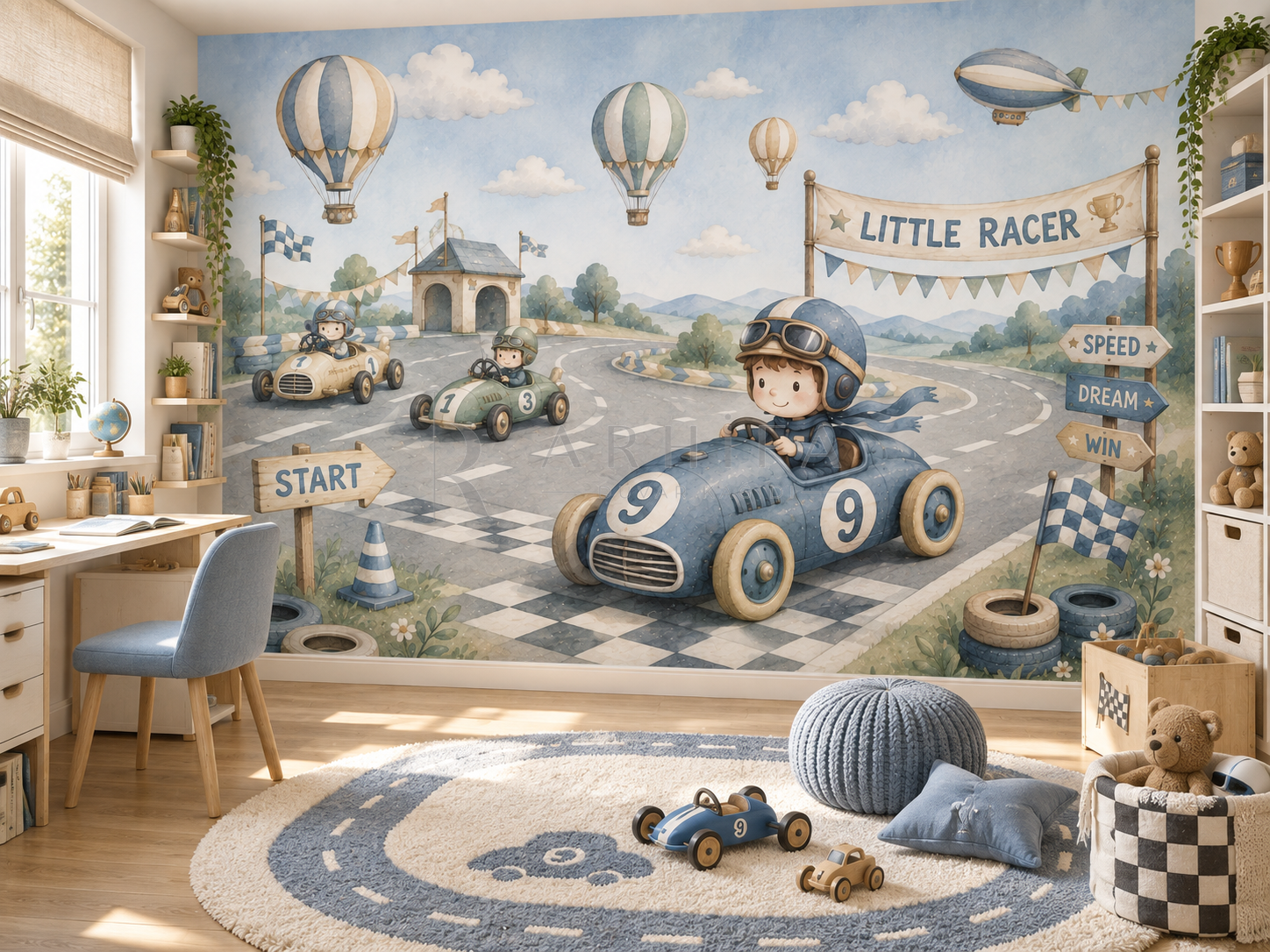 Little Racer - Özel Tasarım Duvar Kağıdı (LEX-009) – görsel 2