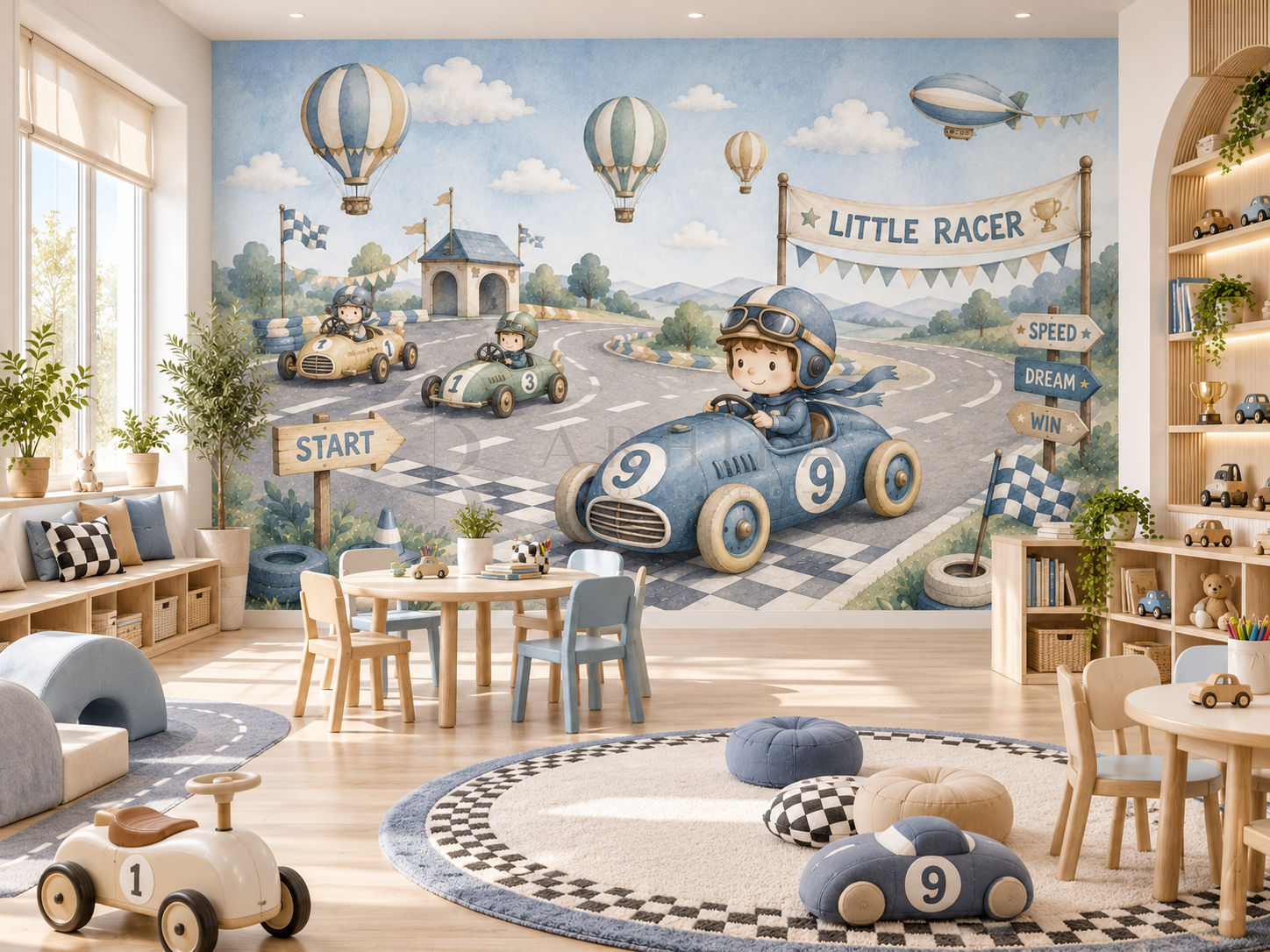 Little Racer - Özel Tasarım Duvar Kağıdı (LEX-009) – görsel 3