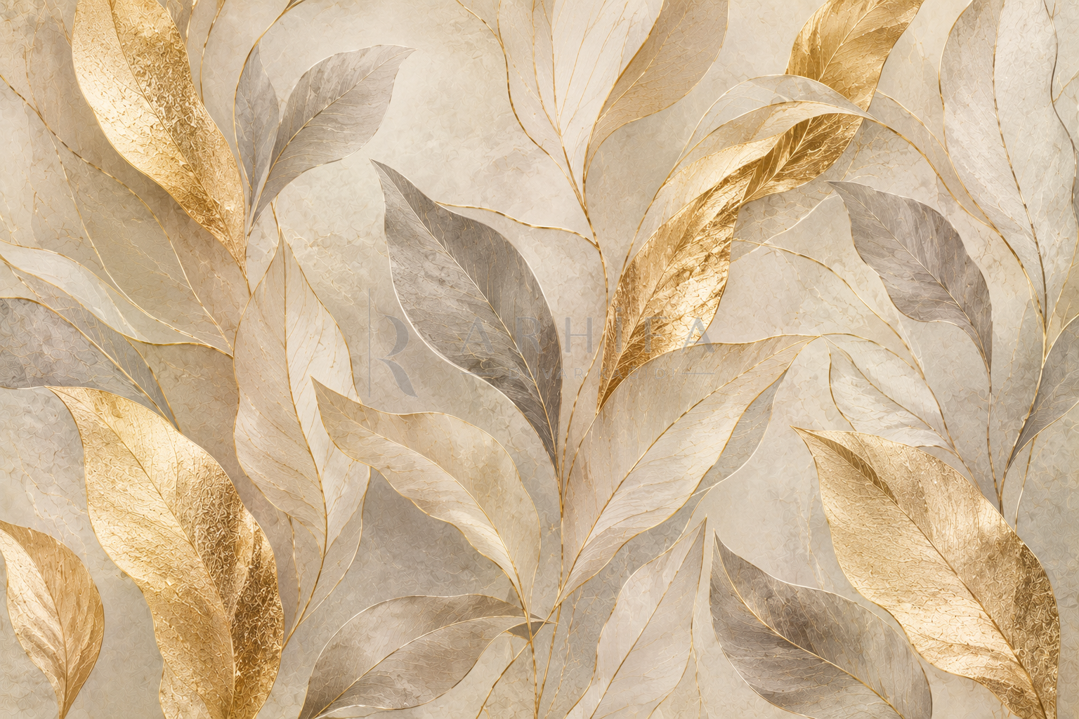 Golden Leaves Duvar Kağıdı (LN-001) – görsel 2