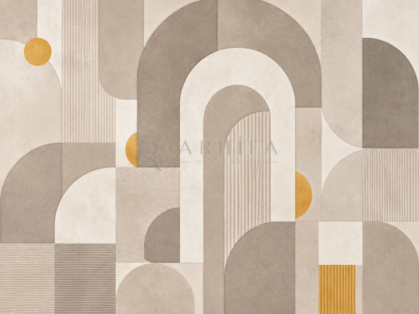 — Greige Geometric Signature Duvar Kağıdı (MGG-015) – görsel 2
