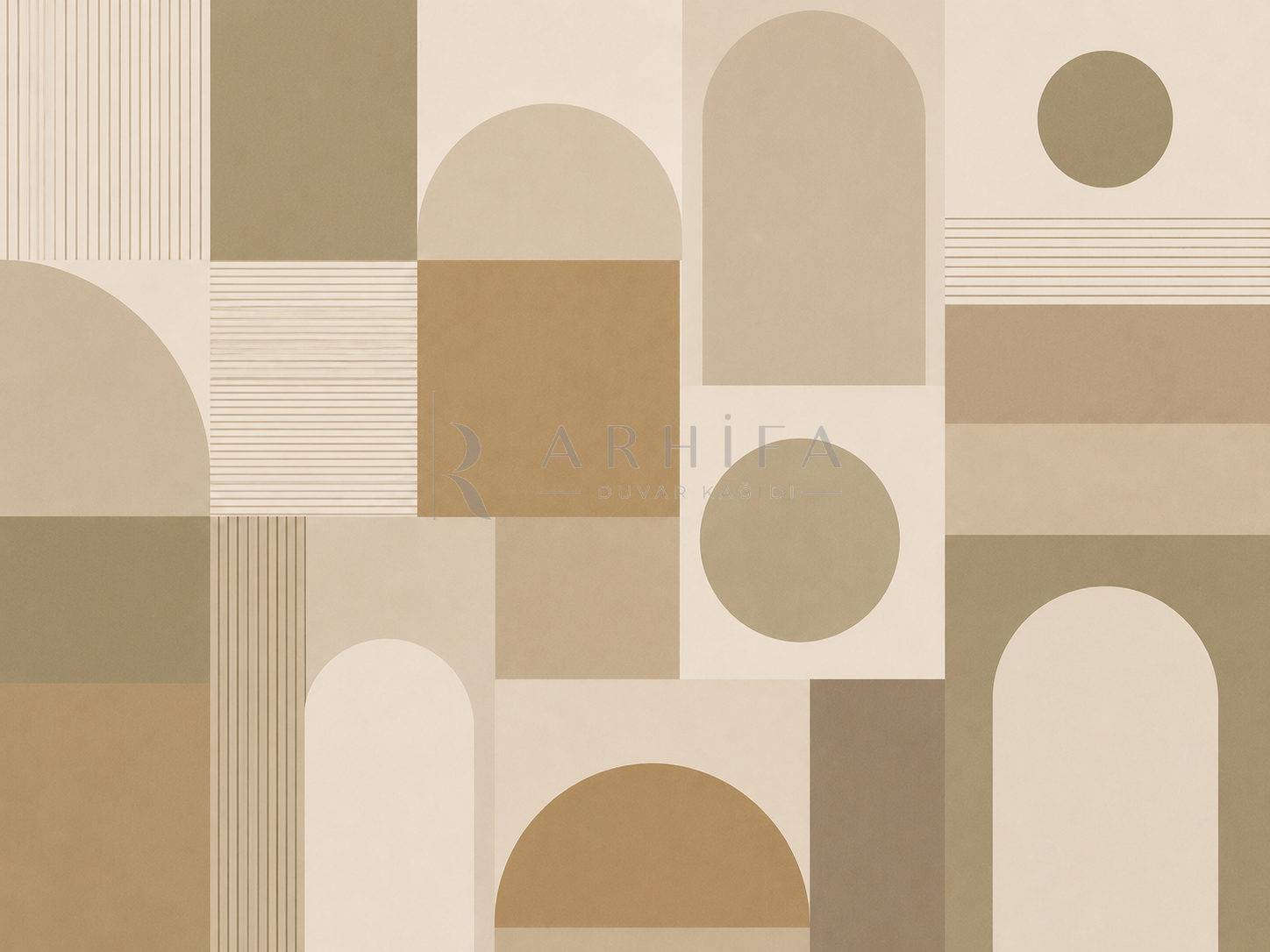 — Khaki Quiet Grid Duvar Kağıdı (MGK-004) – görsel 2