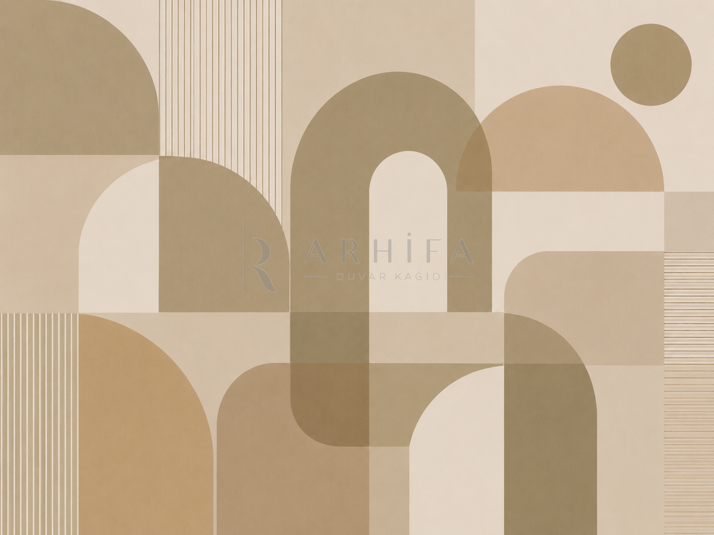 — Khaki Soft Intersections Duvar Kağıdı (MGK-011) – görsel 2