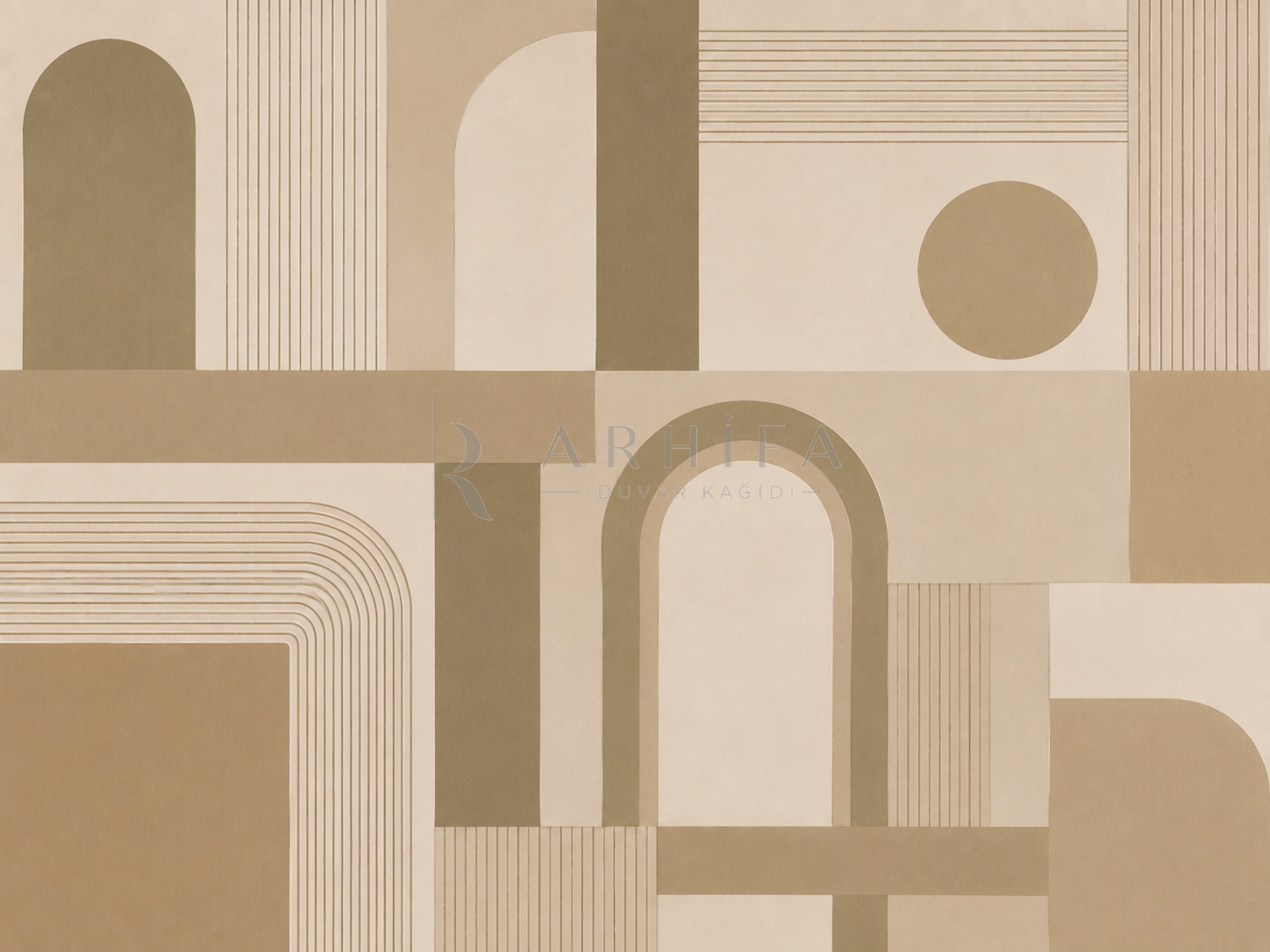 — Khaki Linear Structure Duvar Kağıdı (MGK-014) – görsel 2