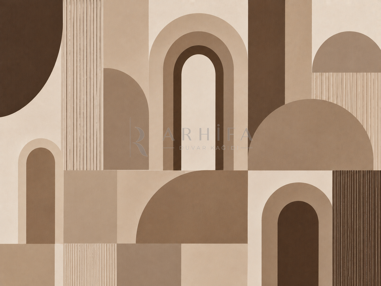 — Mocha Modern Arches Duvar Kağıdı (MGM-003) – görsel 2