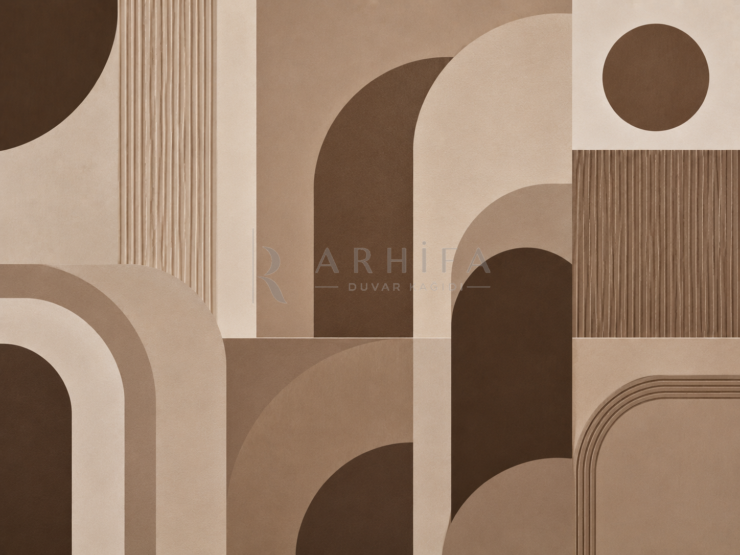 — Mocha Structured Curve Duvar Kağıdı (MGM-009) – görsel 2
