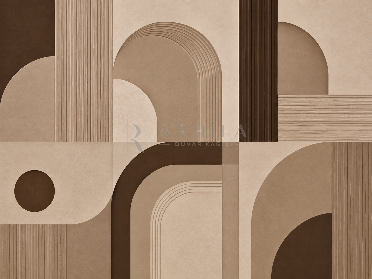 — Mocha Structured Curve Duvar Kağıdı (MGM-009A) – görsel 2