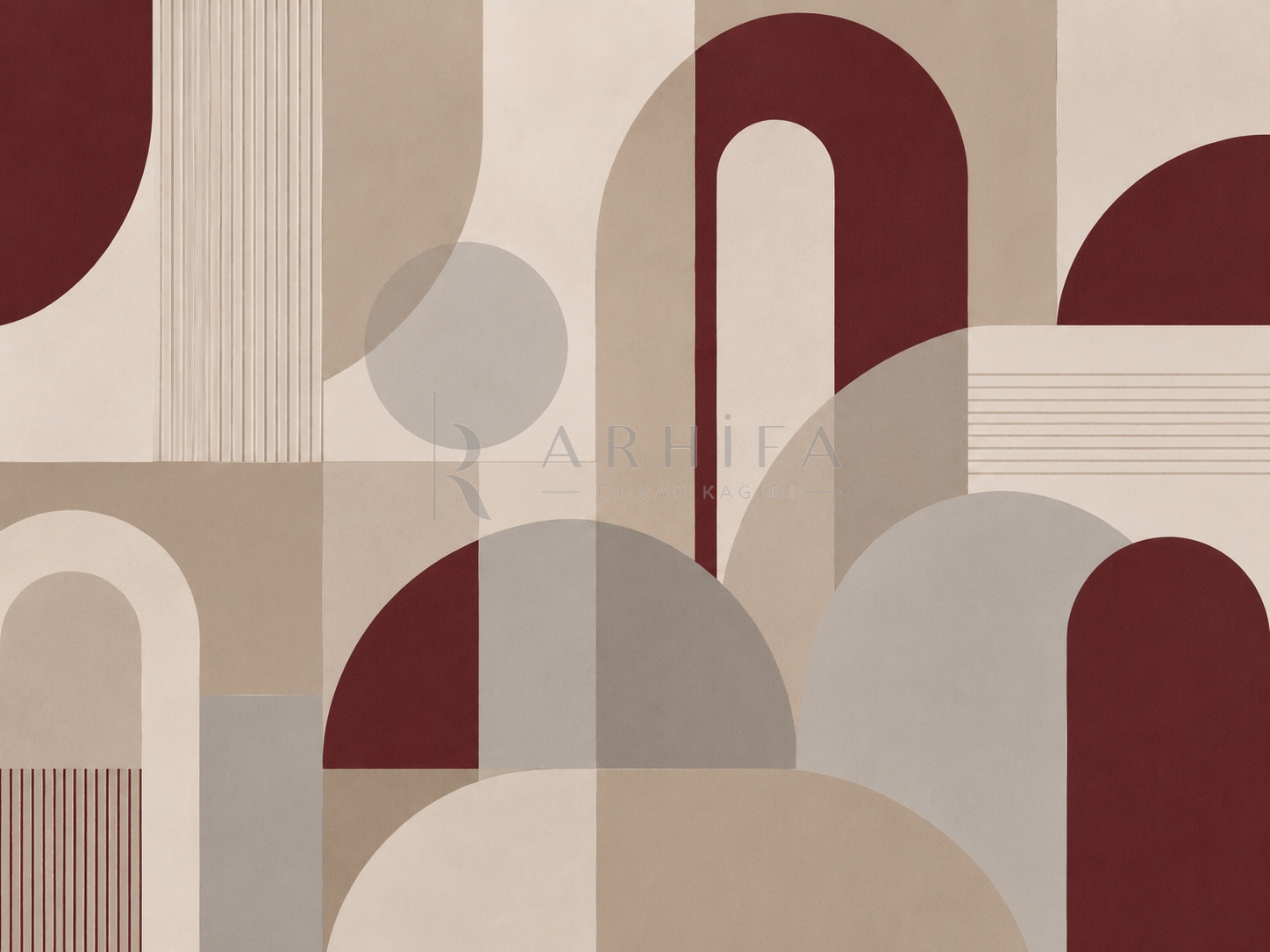 — Burgundy Soft Intersections Duvar Kağıdı (MGR-011) – görsel 2