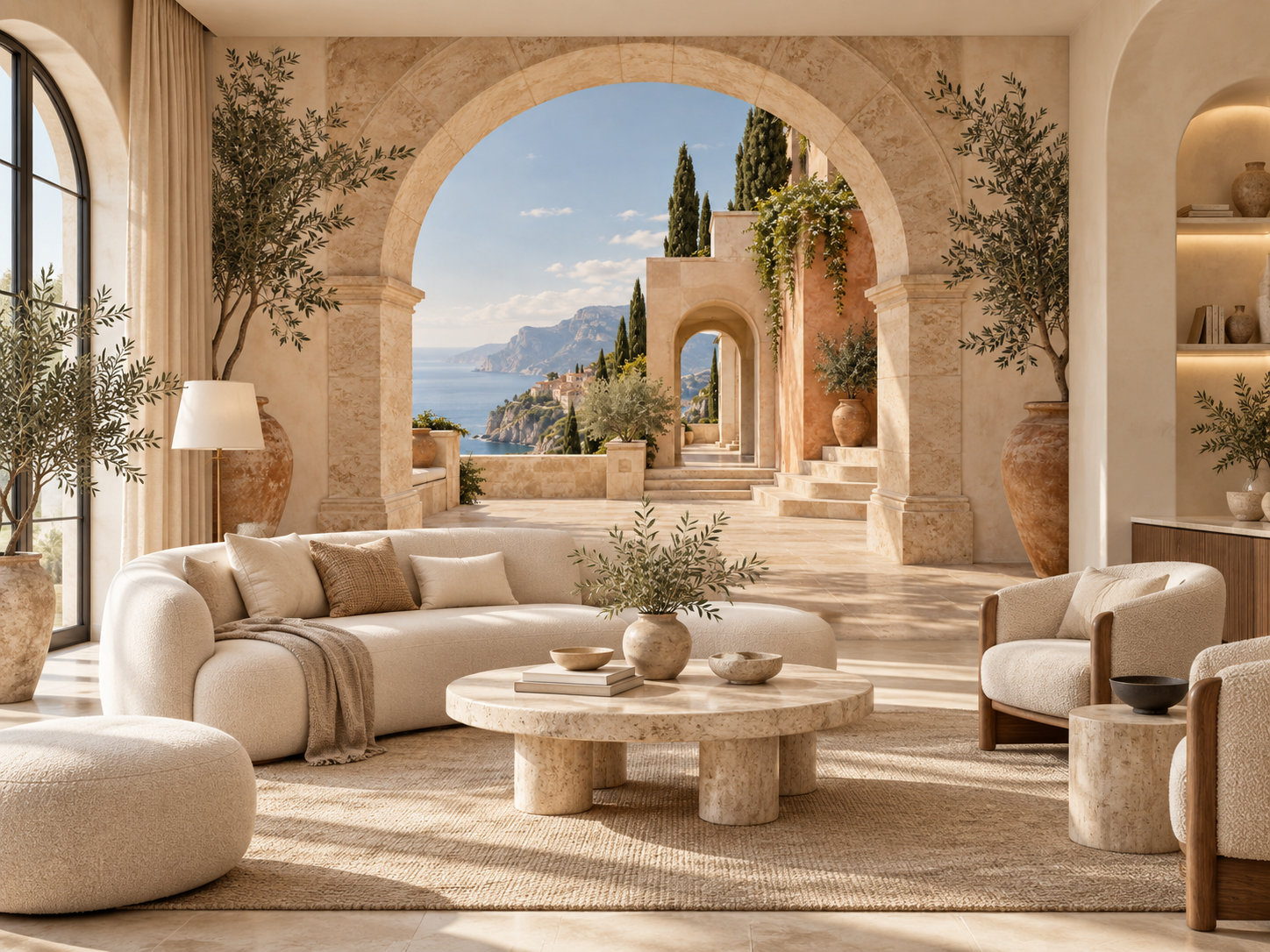 Mediterranean Stone Arch Duvar Kağıdı (AI-001) – görsel 2
