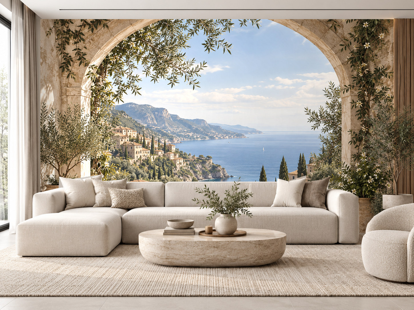 Tuscan Window View Duvar Kağıdı (AI-002) – görsel 1