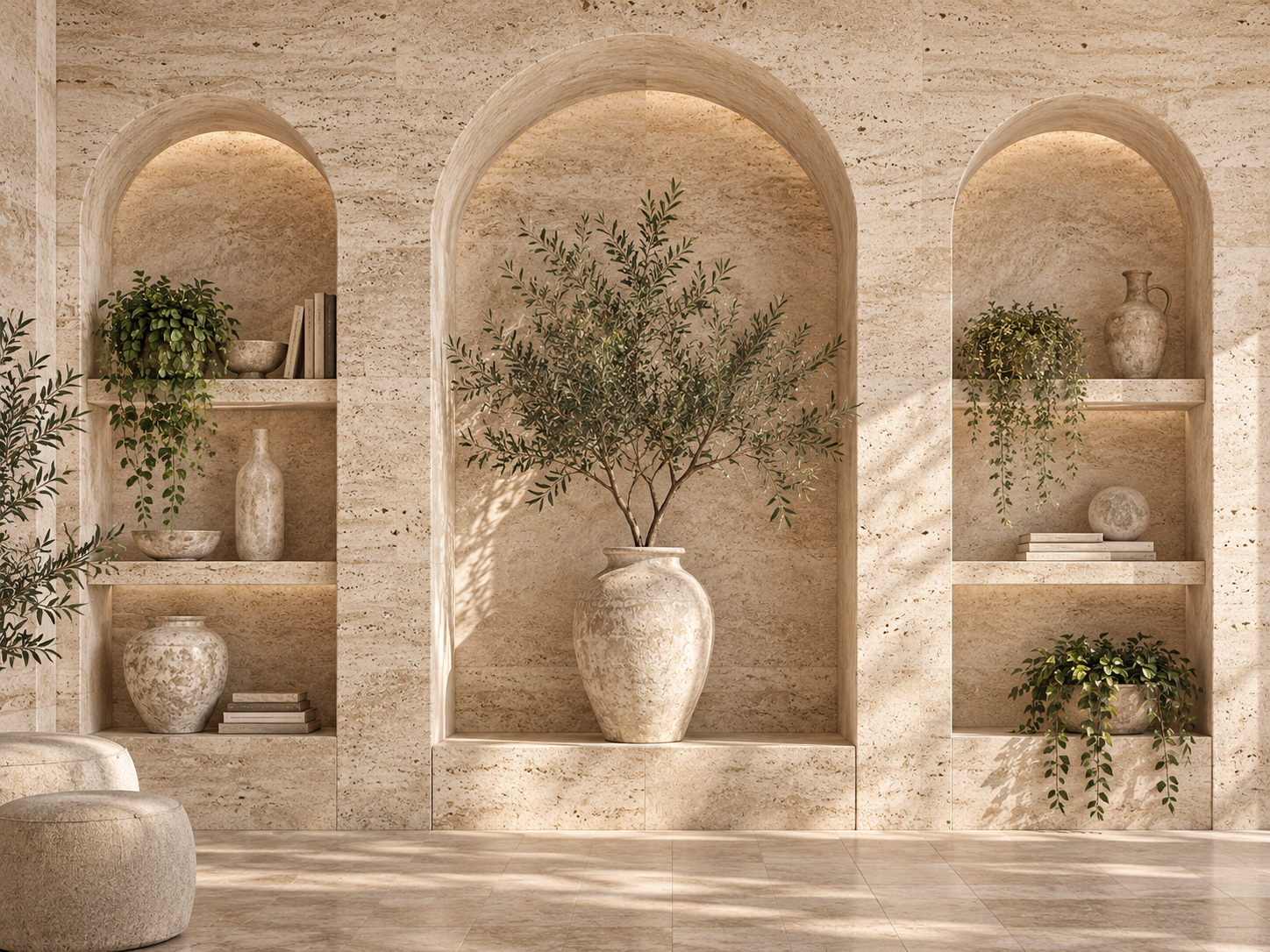 Travertine Niche Duvar Kağıdı (AI-003) – görsel 3