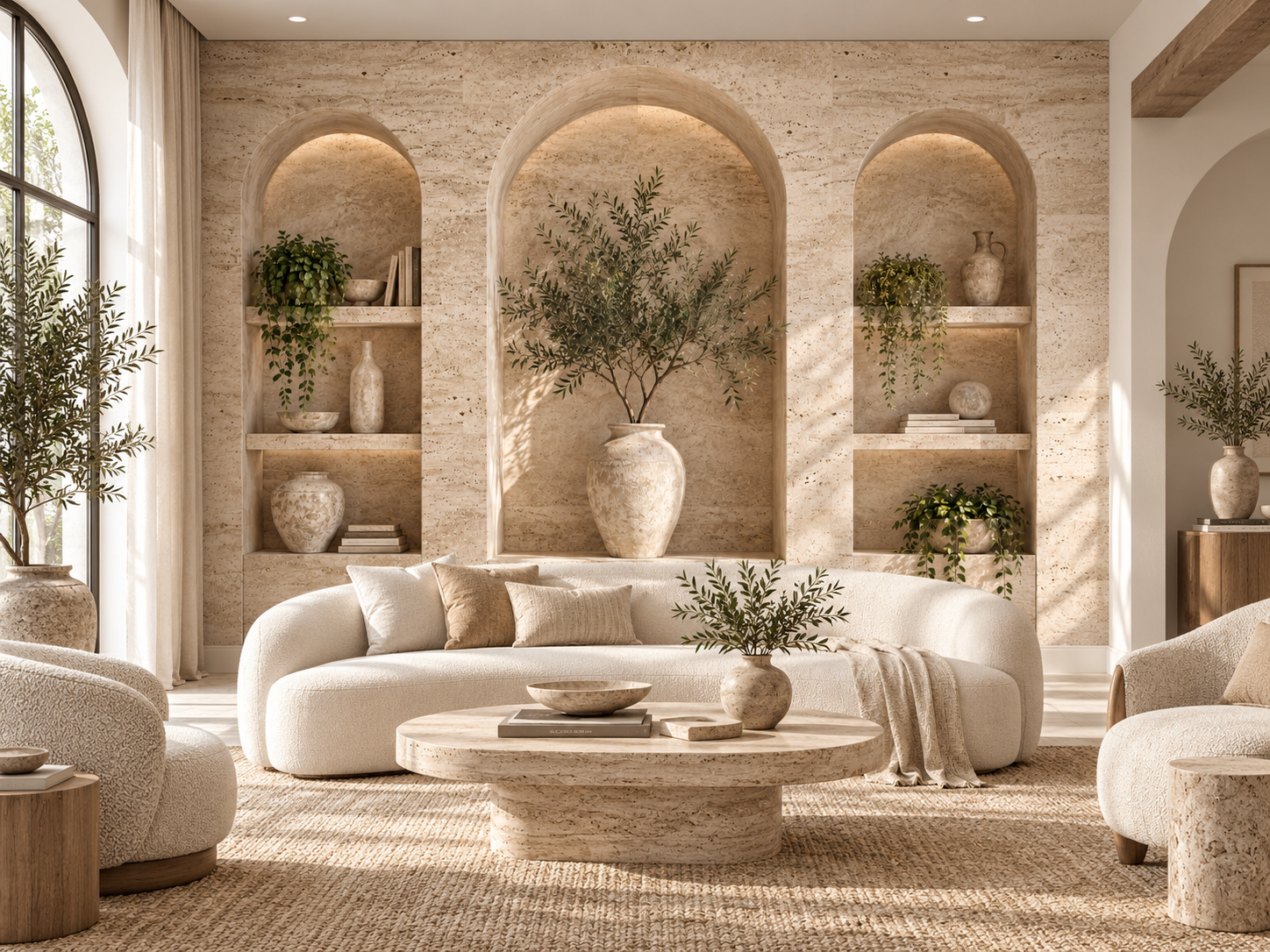 Travertine Niche Duvar Kağıdı (AI-003) – görsel 2
