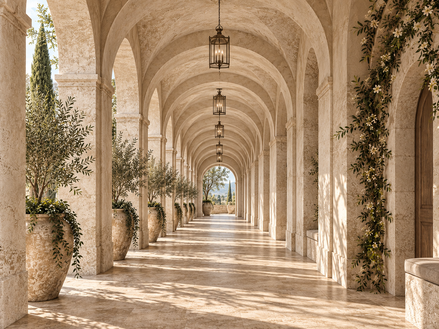 Endless Stone Corridor Duvar Kağıdı (AI-004) – görsel 3
