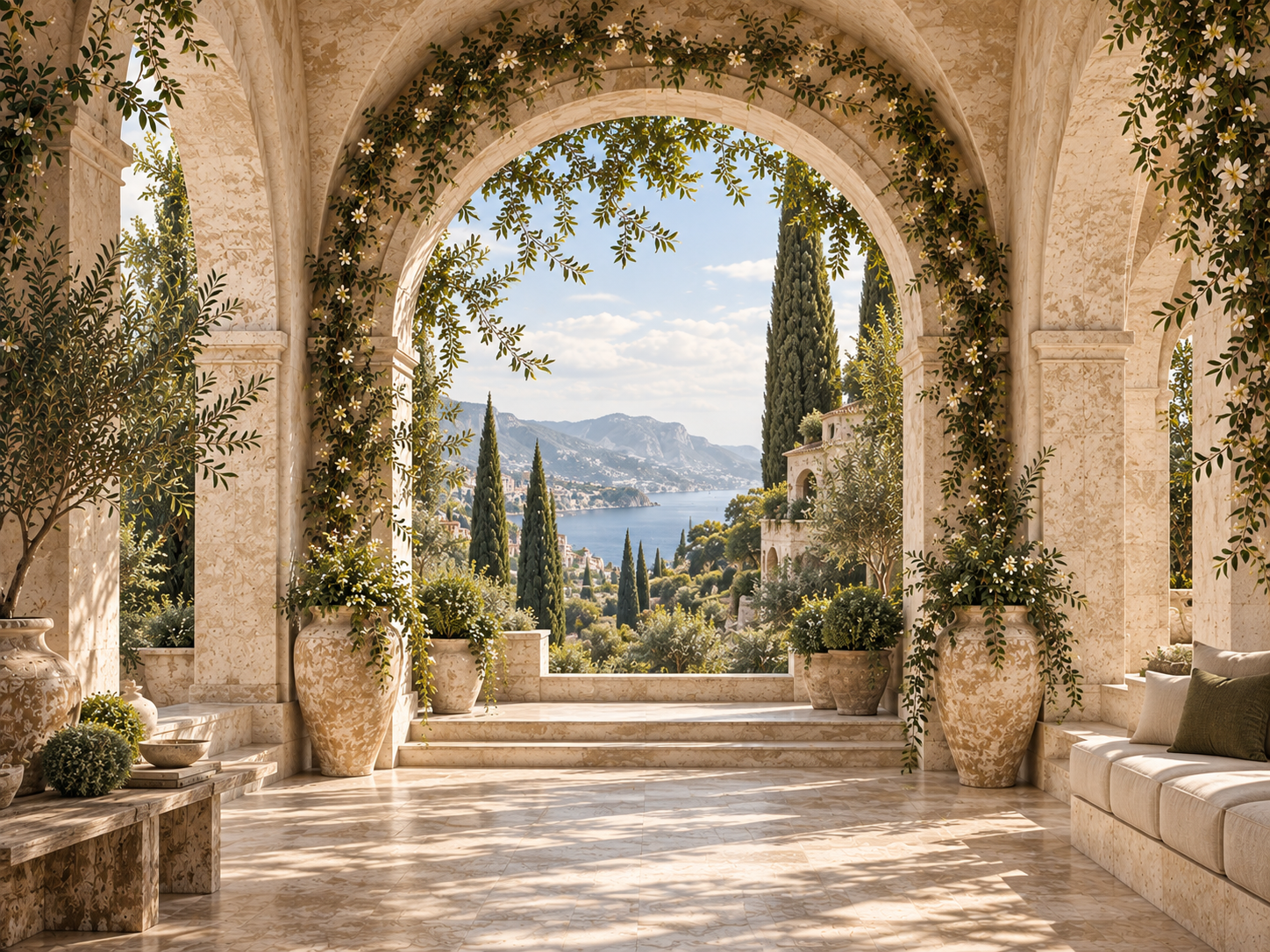 Arched Garden View Duvar Kağıdı (AI-010) – görsel 2