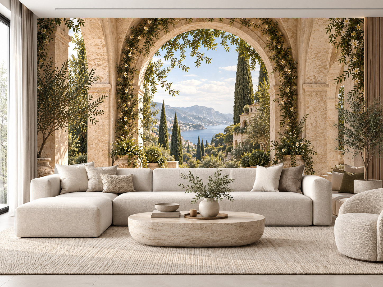 Arched Garden View Duvar Kağıdı (AI-010) – görsel 1