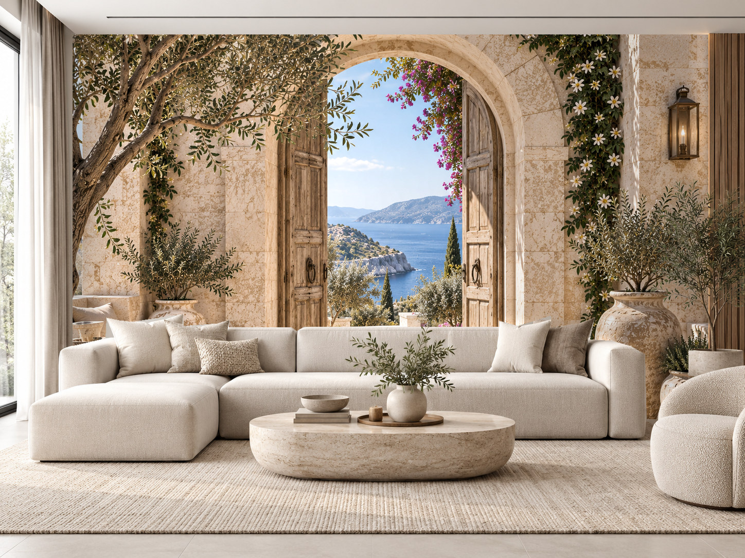 Aegean Stone Doorway Duvar Kağıdı (AI-013) – görsel 1