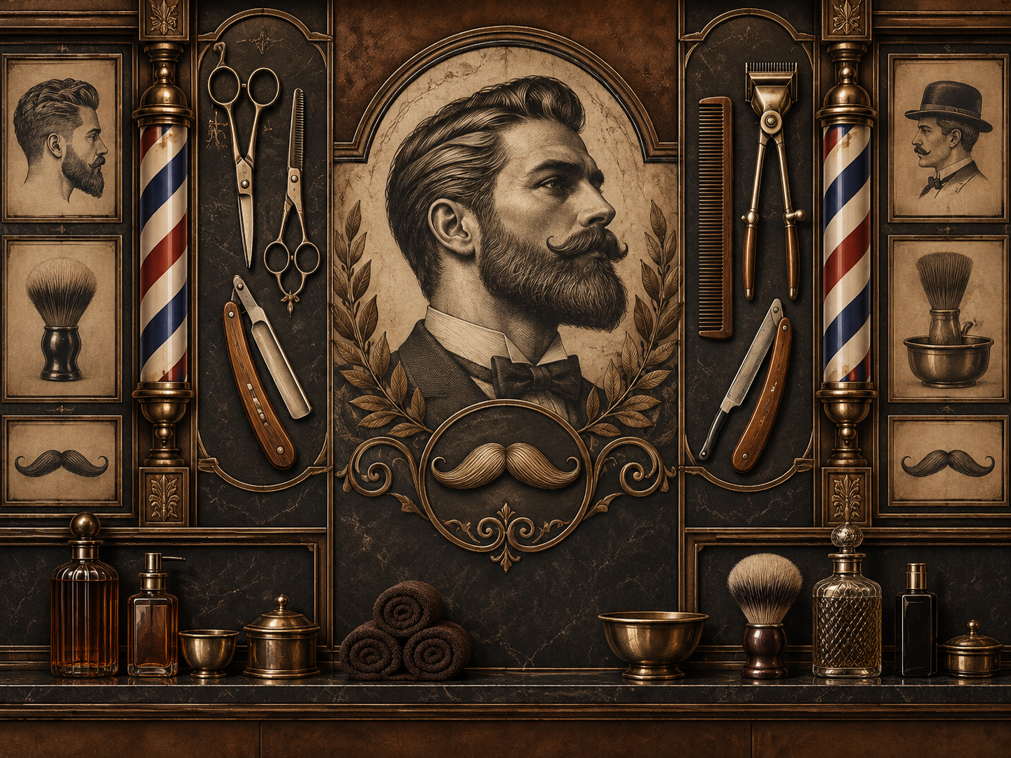 Barber Heritage Wall Duvar Kağıdı (CS-001) – görsel 2