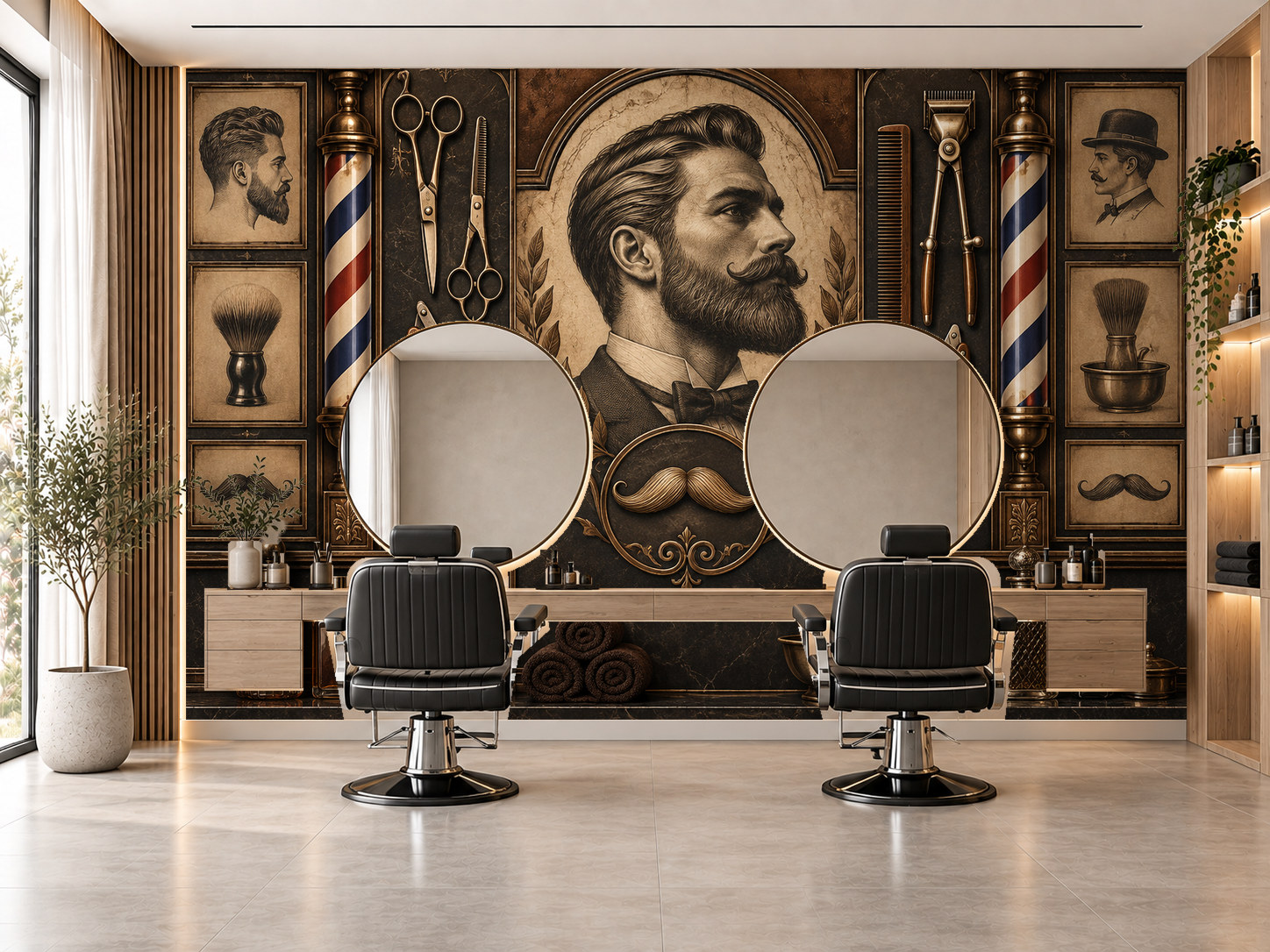 Barber Heritage Wall Duvar Kağıdı (CS-001) – görsel 1