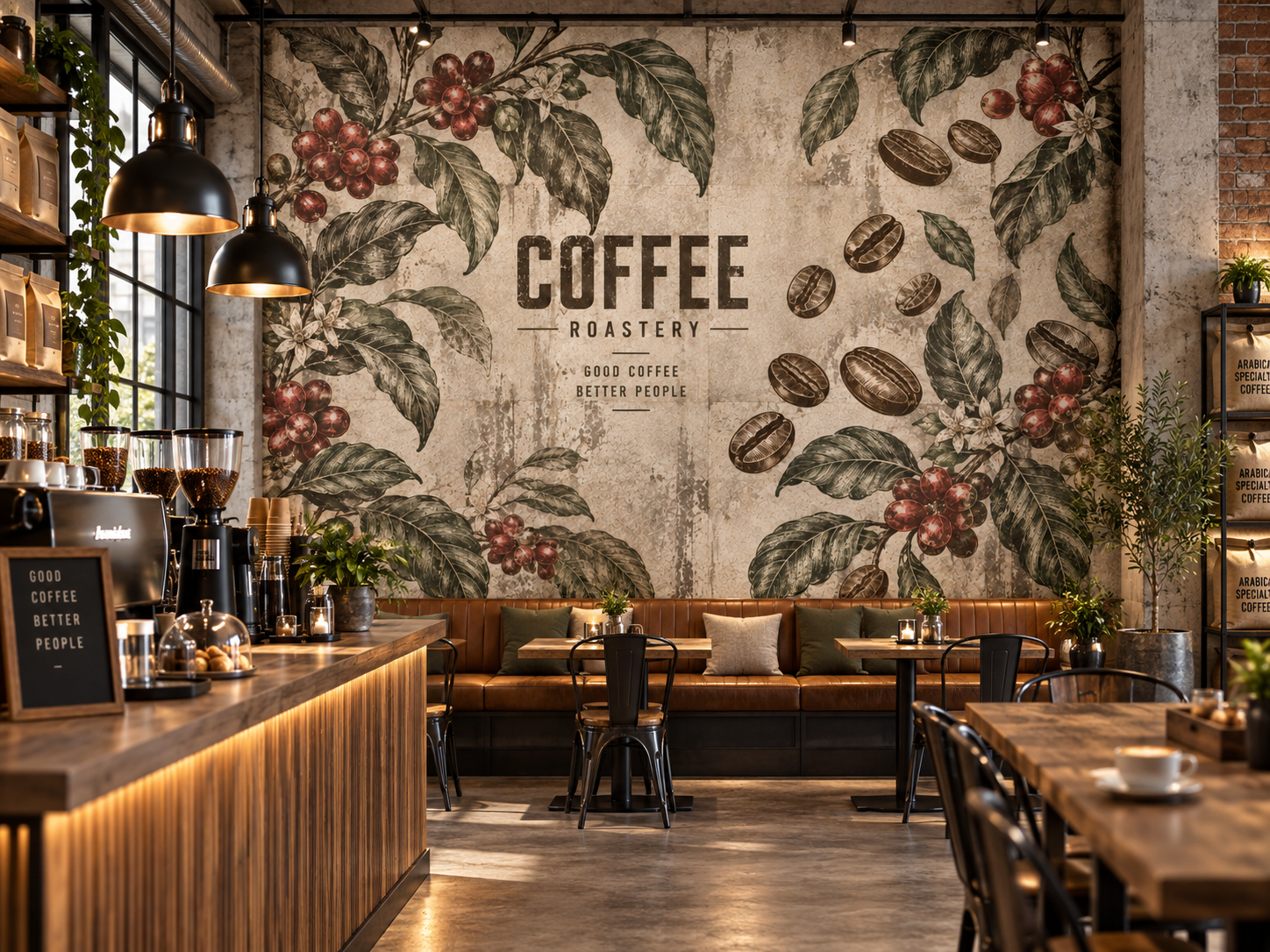 Coffee Roastery Loft Duvar Kağıdı (CS-003) – görsel 2