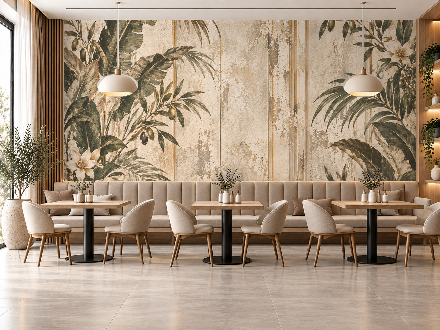 Luxury Café Botanica Duvar Kağıdı (CS-007) – görsel 1