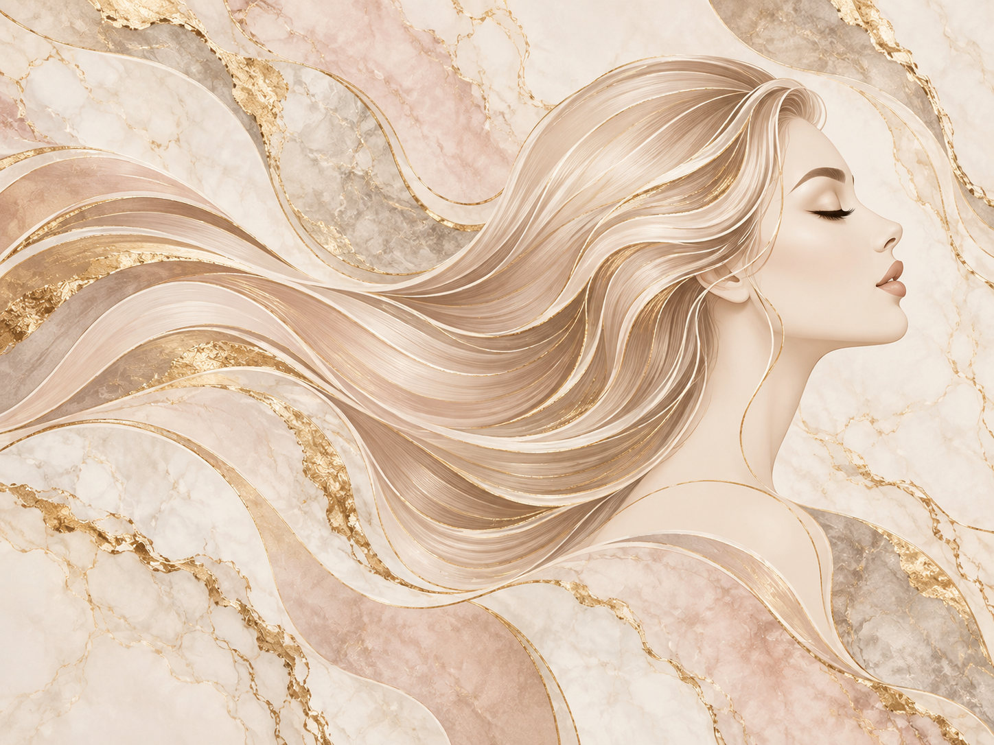 Beauty Salon Soft Marble Duvar Kağıdı (CS-012) – görsel 3