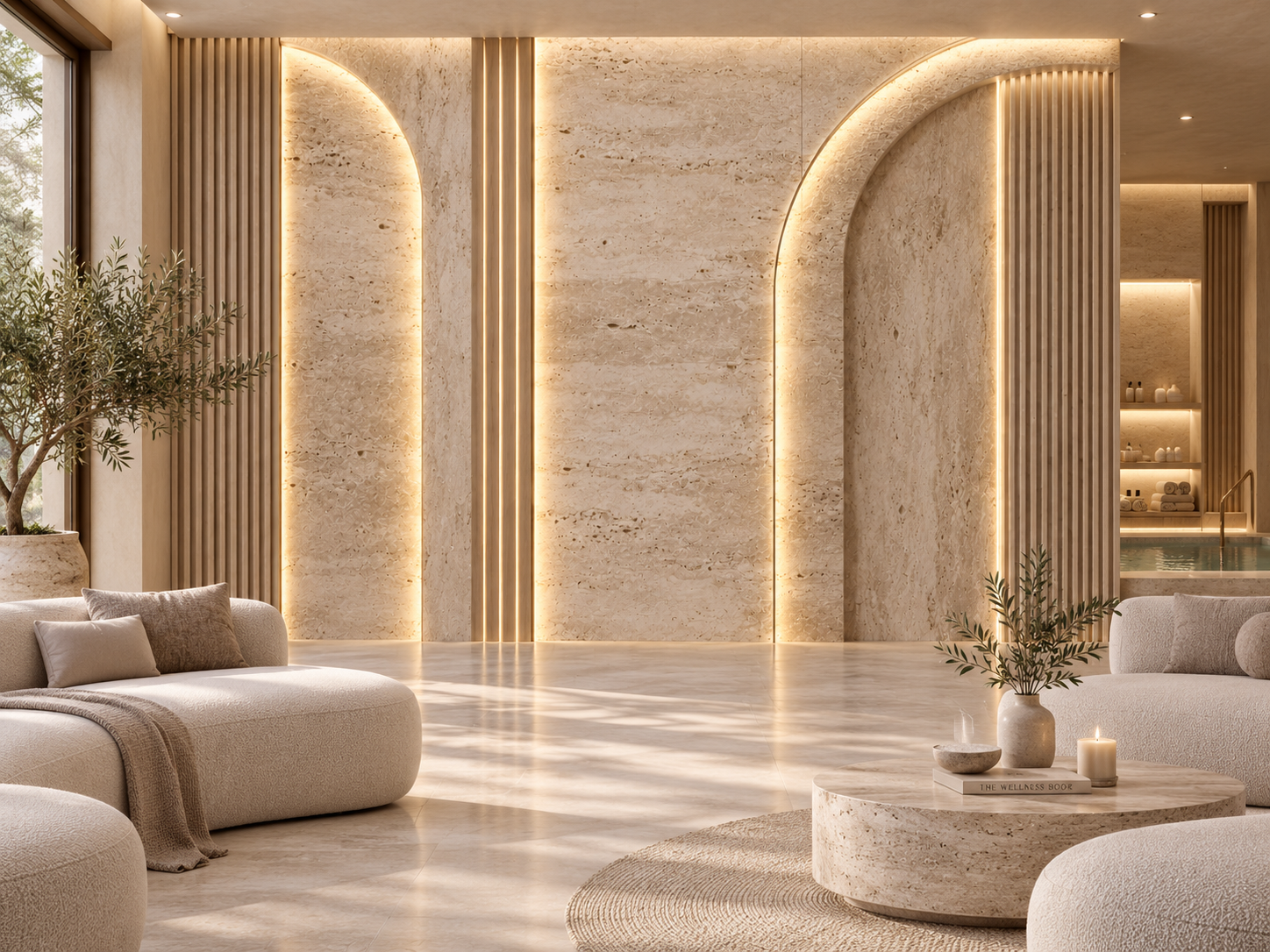 Spa Travertine Calm Duvar Kağıdı (CS-013) – görsel 2
