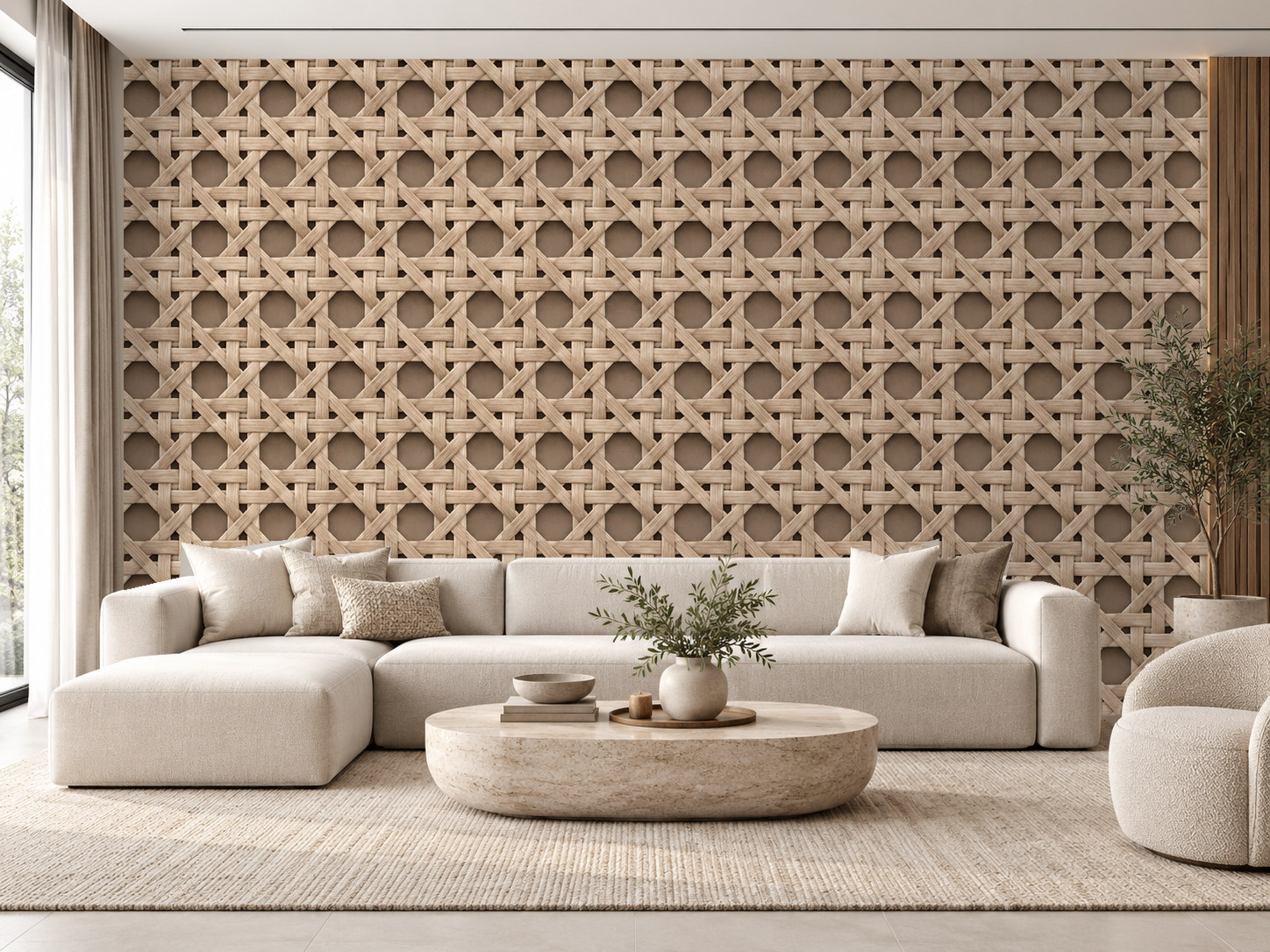 Taupe Cane Duvar Kağıdı (HZR-006) – görsel 1