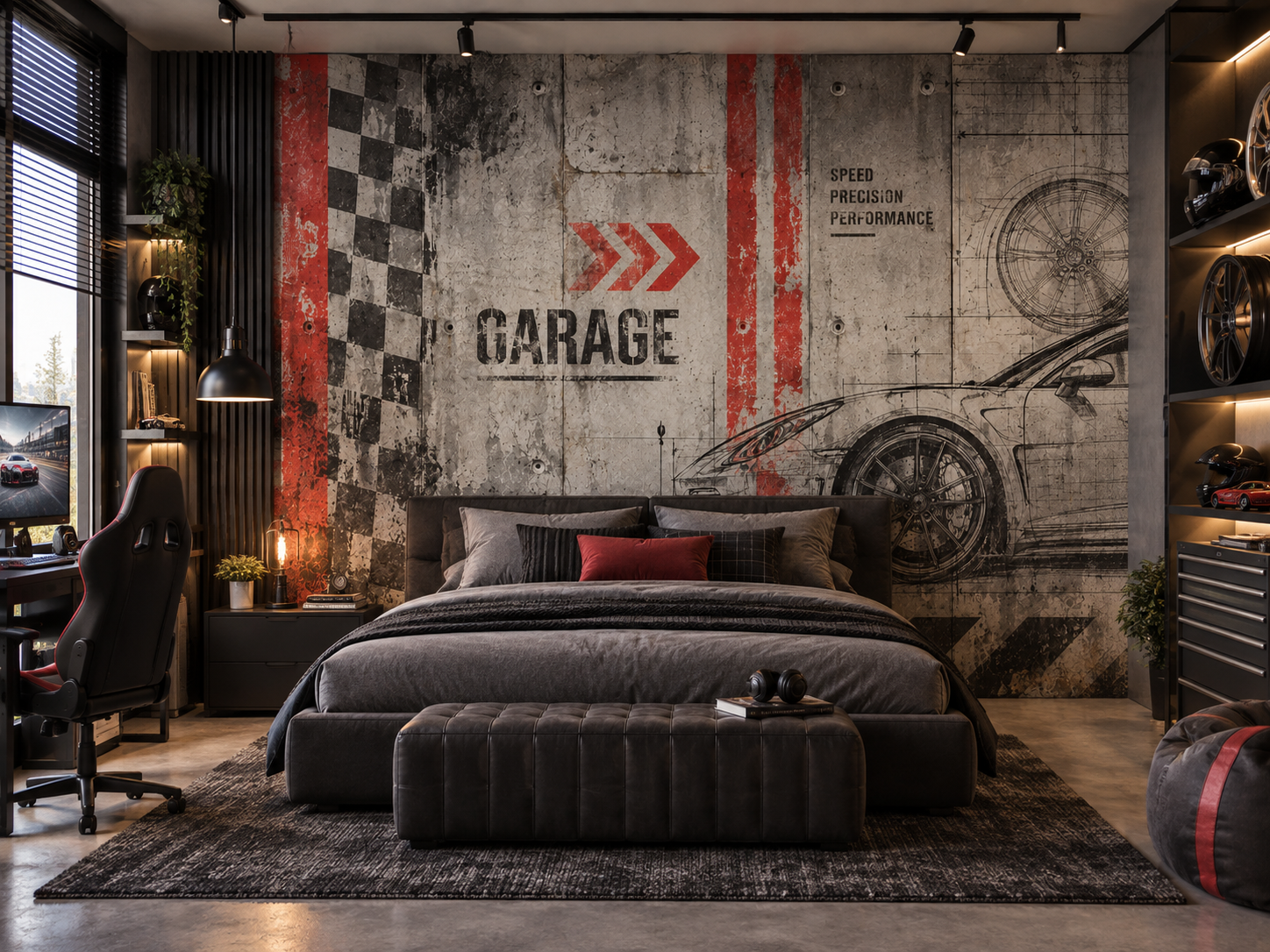 Motorsport Garage Duvar Kağıdı (MY-004) – görsel 2