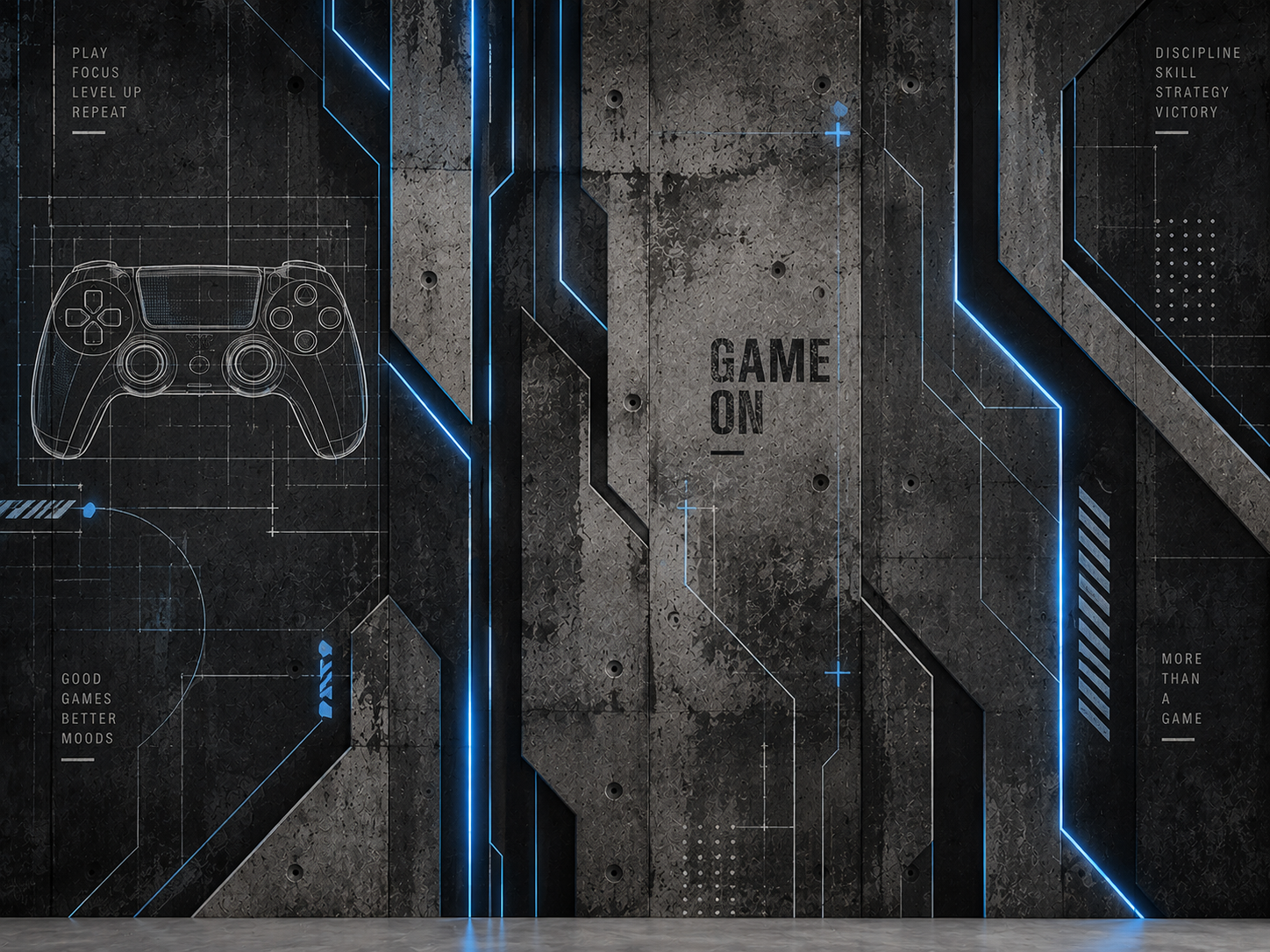 Gaming Tech Grid Duvar Kağıdı (MY-007) – görsel 3
