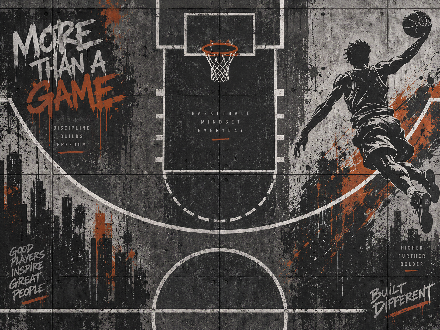 Basketball Urban Court Duvar Kağıdı (MY-011) – görsel 3