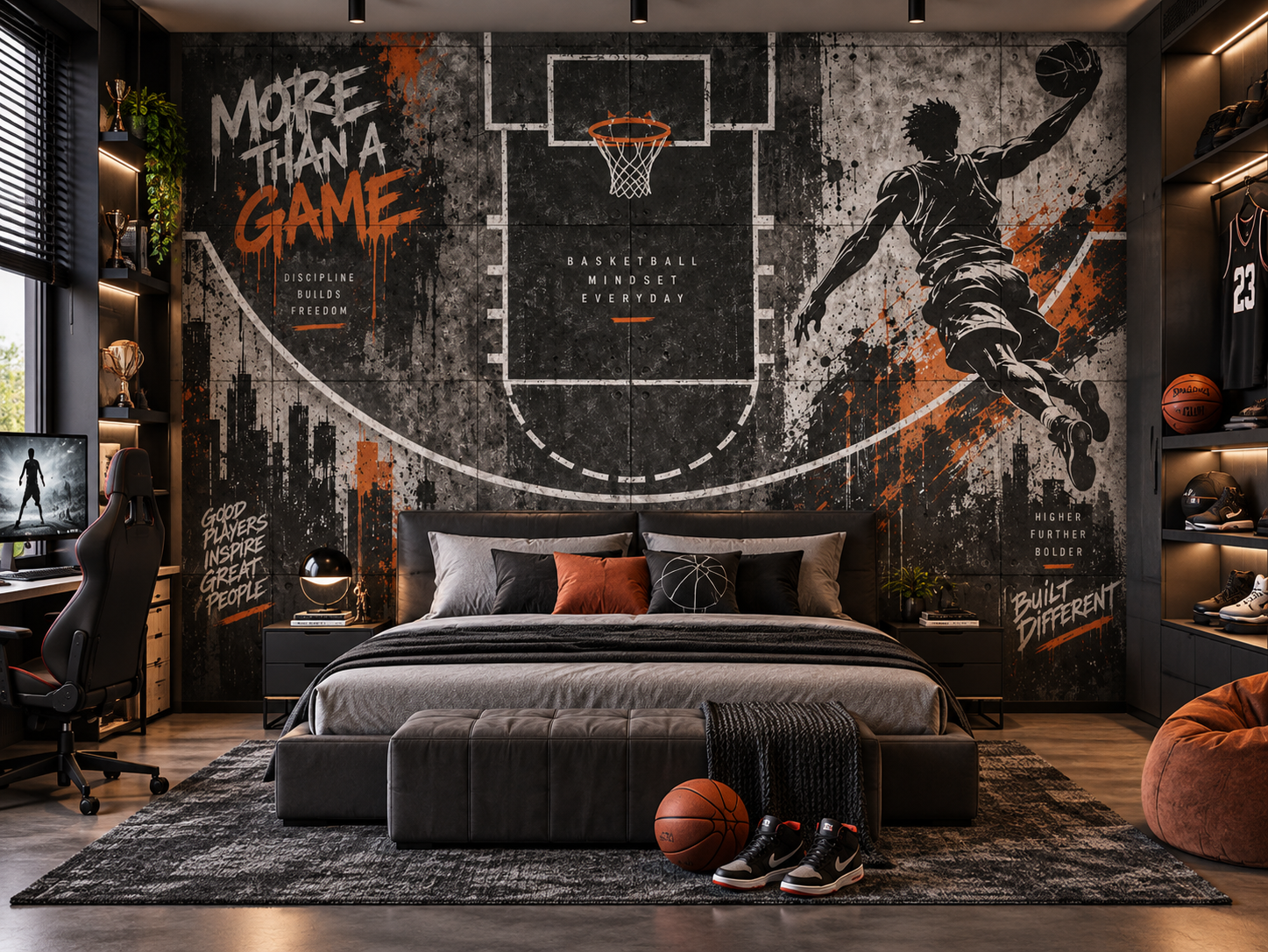 Basketball Urban Court Duvar Kağıdı (MY-011) – görsel 2