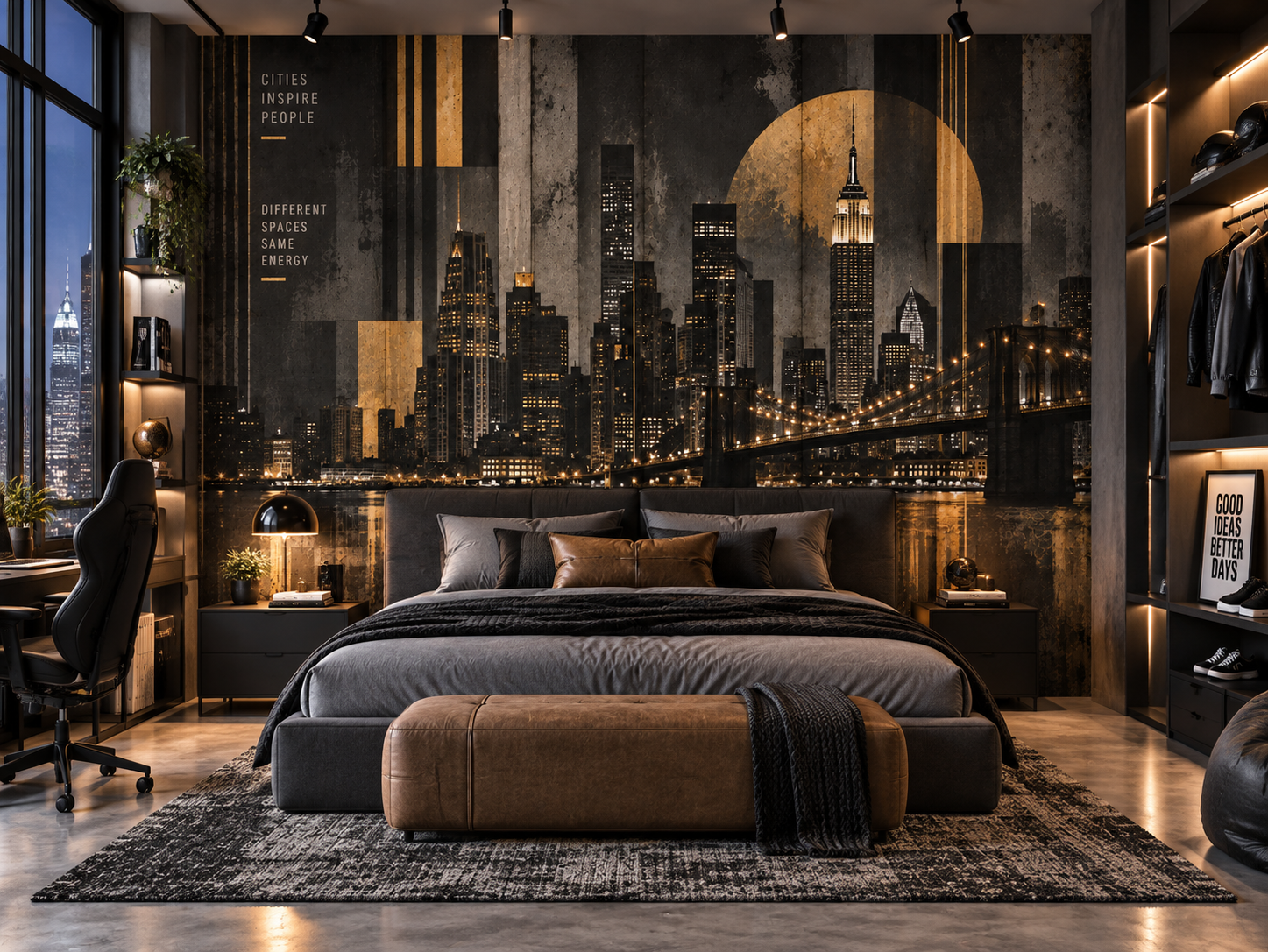 Midnight City Loft Duvar Kağıdı (MY-014) – görsel 2
