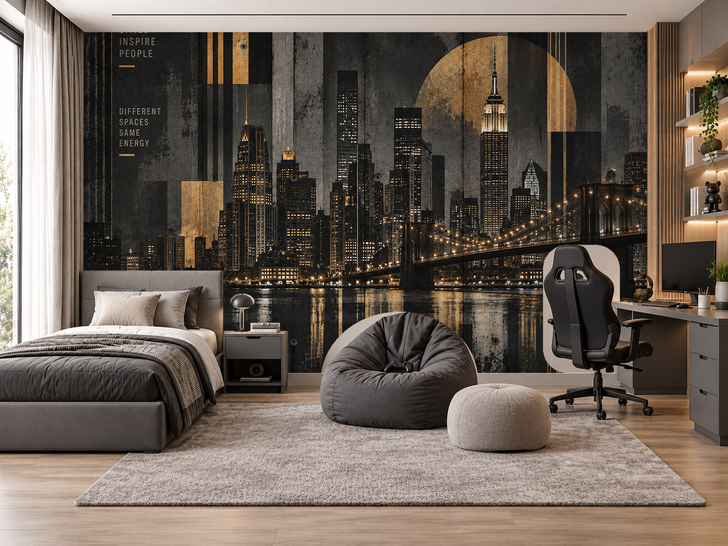 Midnight City Loft Duvar Kağıdı (MY-014) – görsel 1