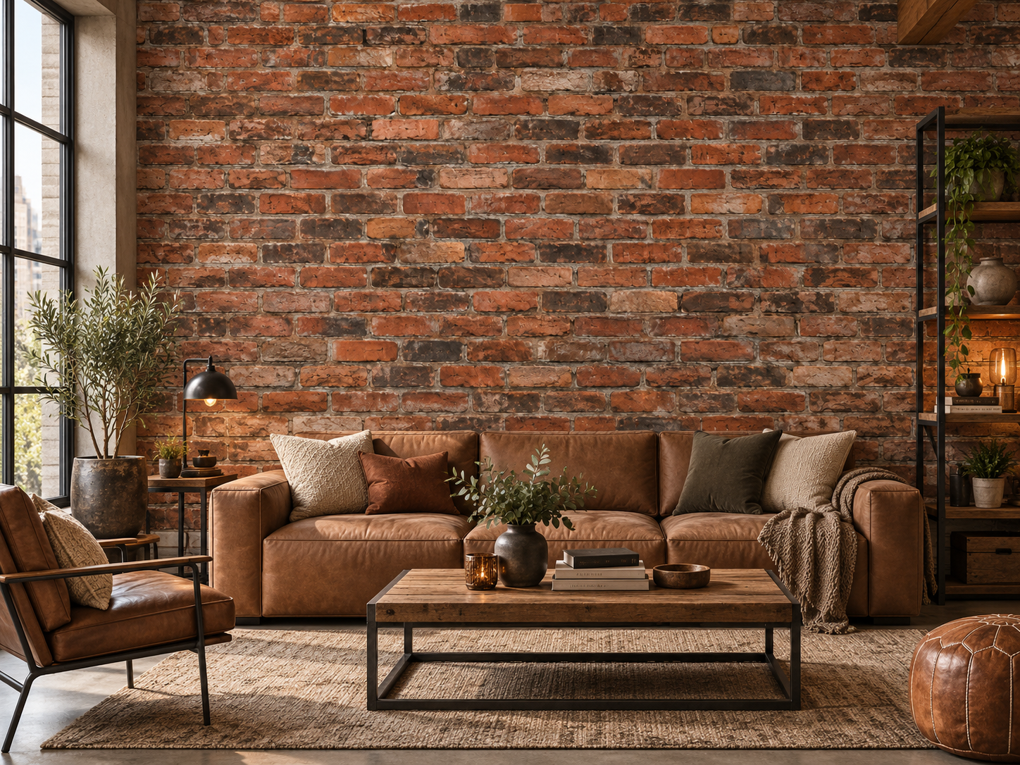 Rustic Brick Wall Duvar Kağıdı (SE-003) – görsel 2
