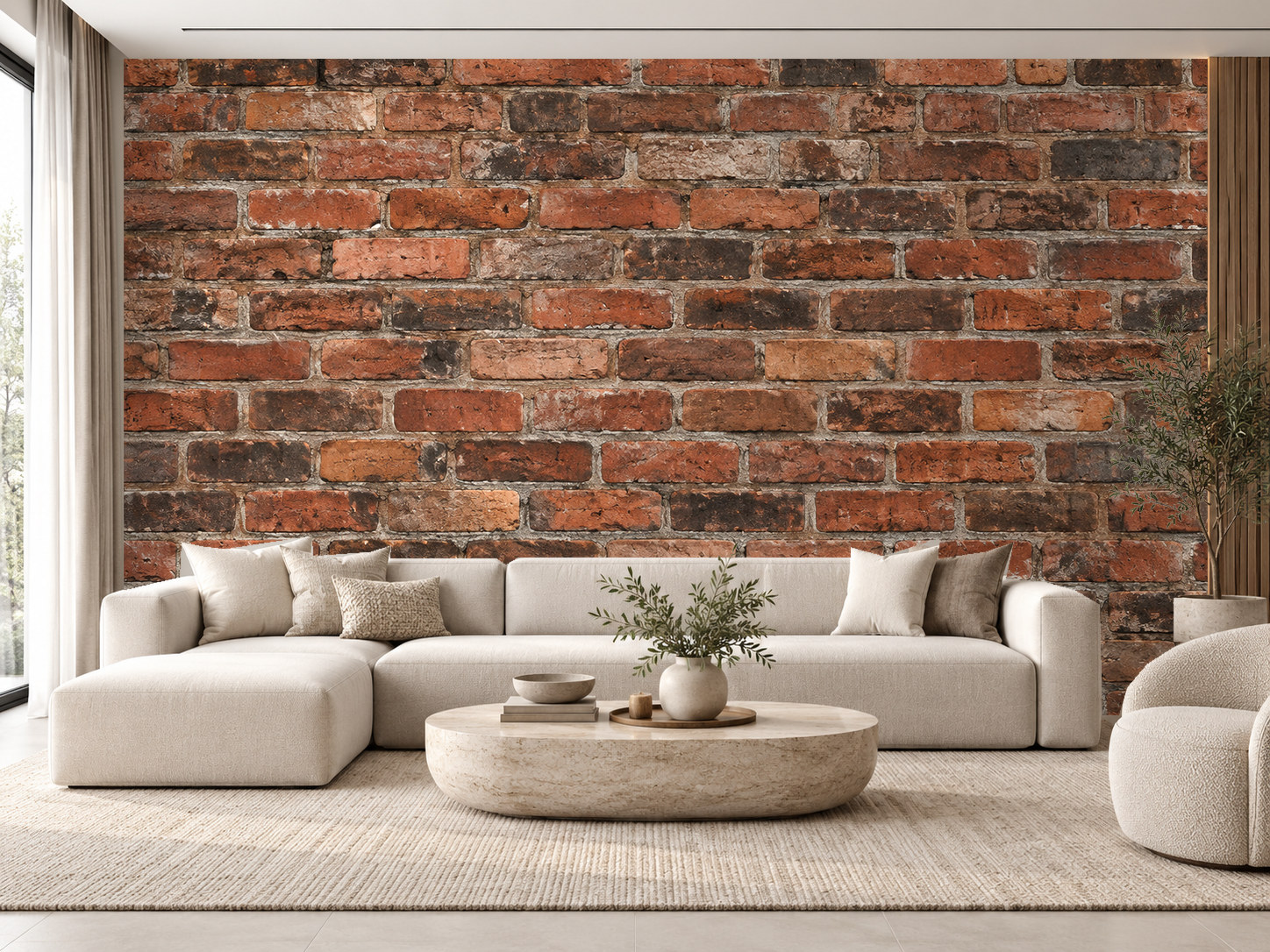 Rustic Brick Wall Duvar Kağıdı (SE-003) – görsel 1