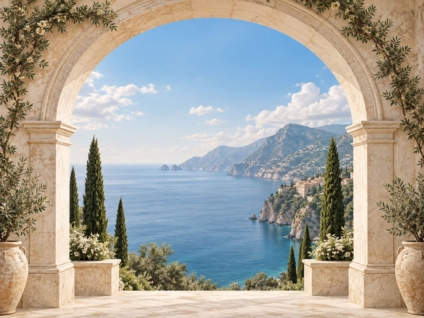 Mediterranean Arch View Duvar Kağıdı (SE-009) – görsel 2