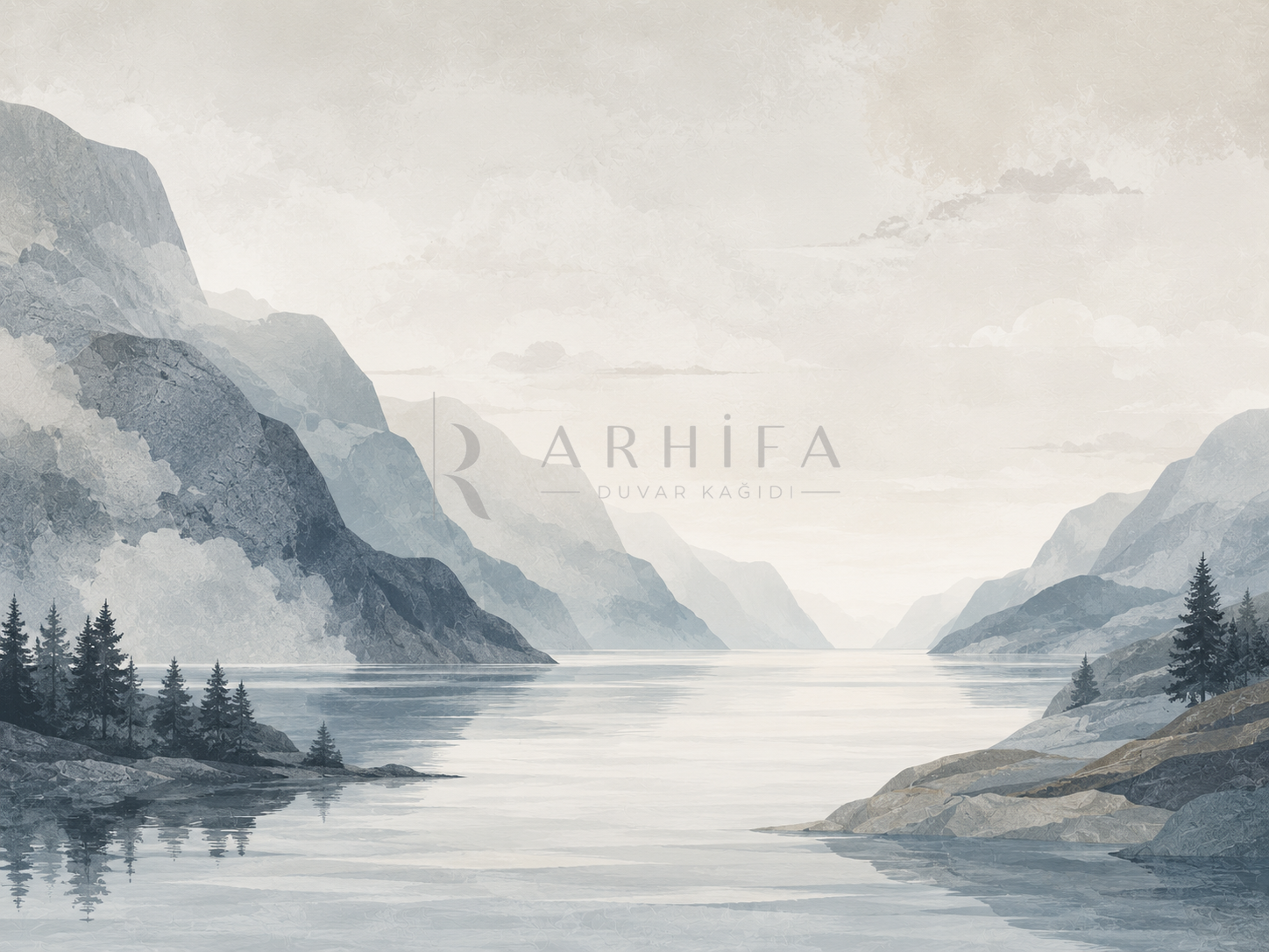 — Silent Fjord Duvar Kağıdı (NL-001) – görsel 2