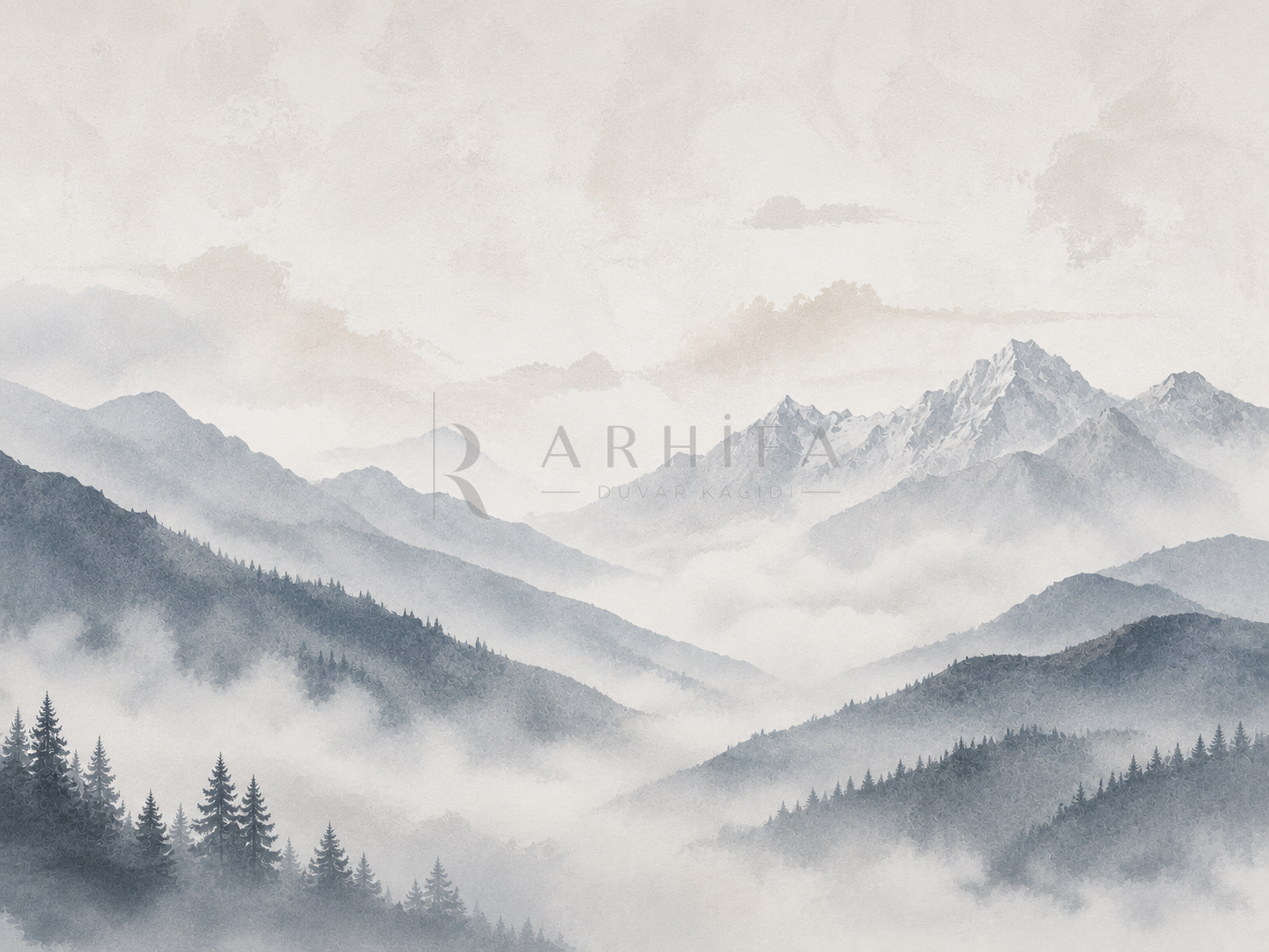 — Misty Mountains Duvar Kağıdı (NL-004) – görsel 2