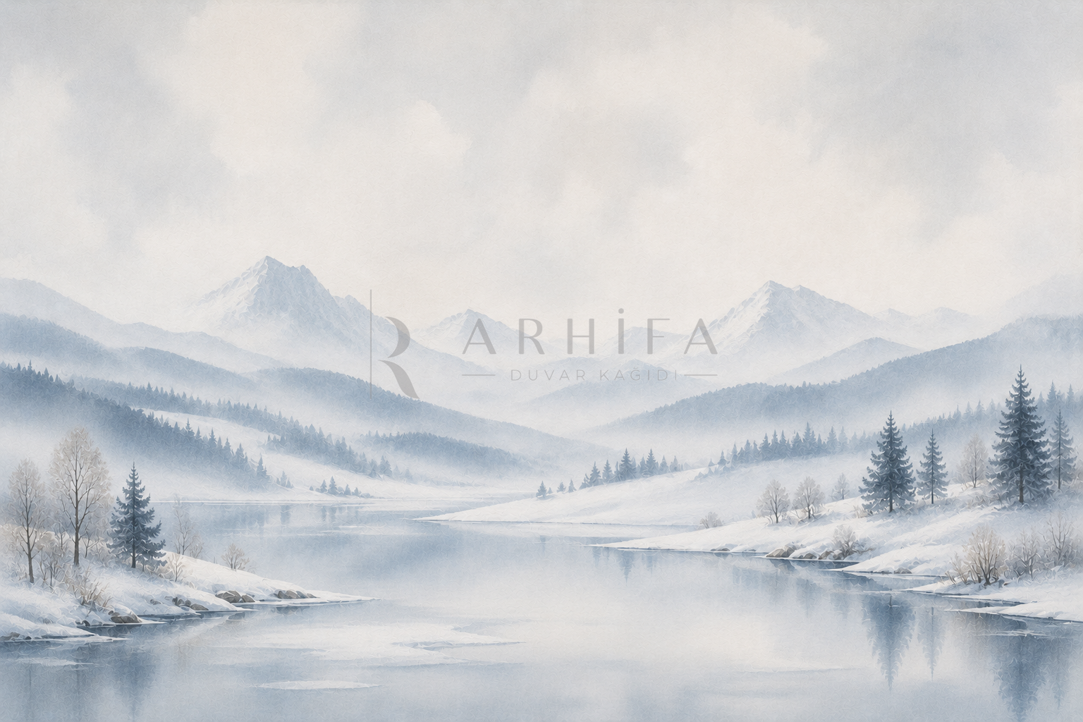 — Winter Landscape Duvar Kağıdı (NL-014) – görsel 2