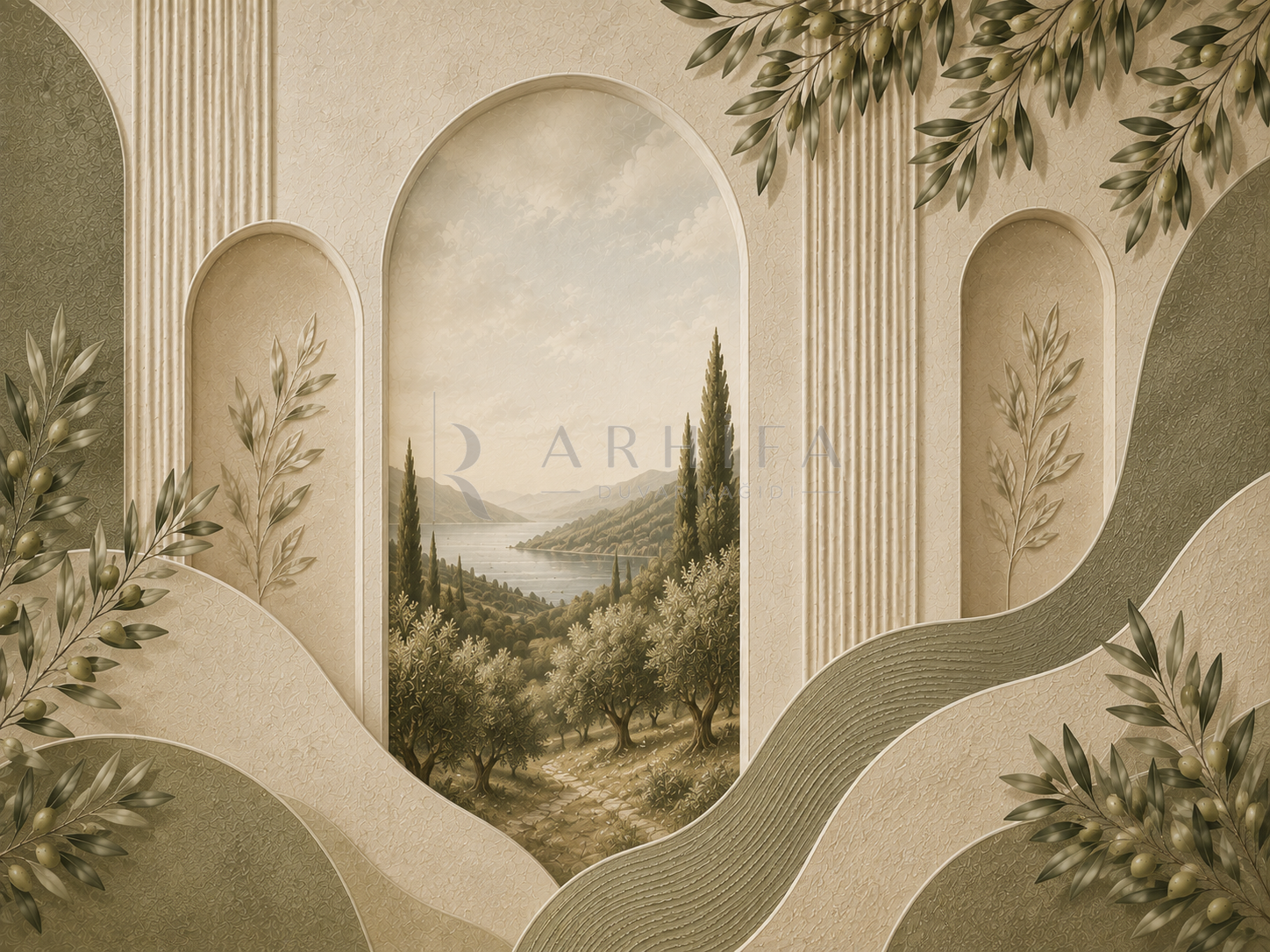 — Olive Harmony Duvar Kağıdı (OL-010) – görsel 2