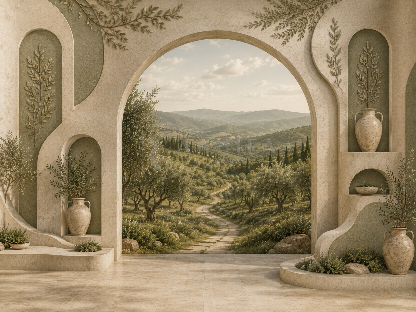 Olive Arch Duvar Kağıdı (OLV-005) – görsel 2