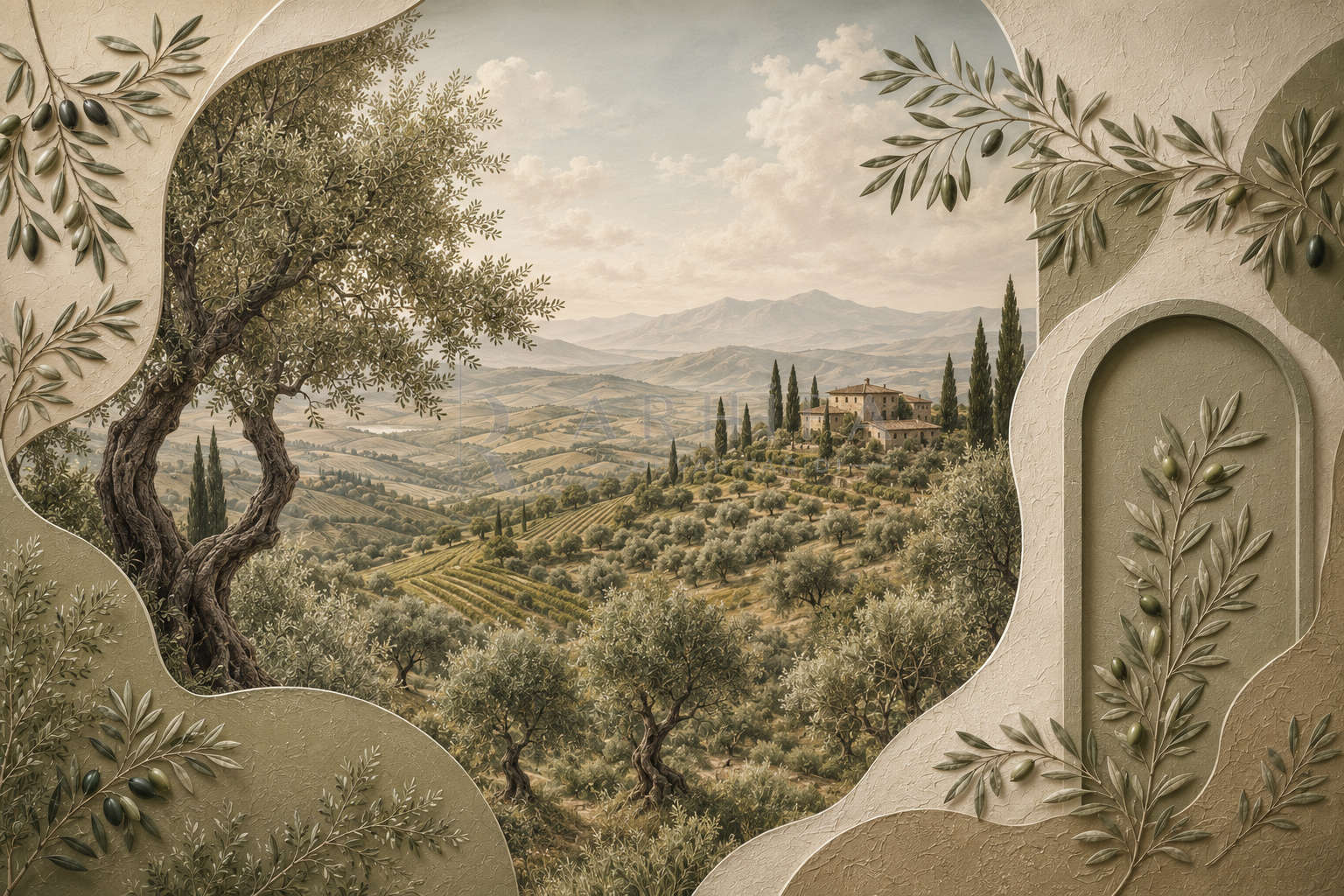 Olive Landscape Duvar Kağıdı (OLV-008) – görsel 2