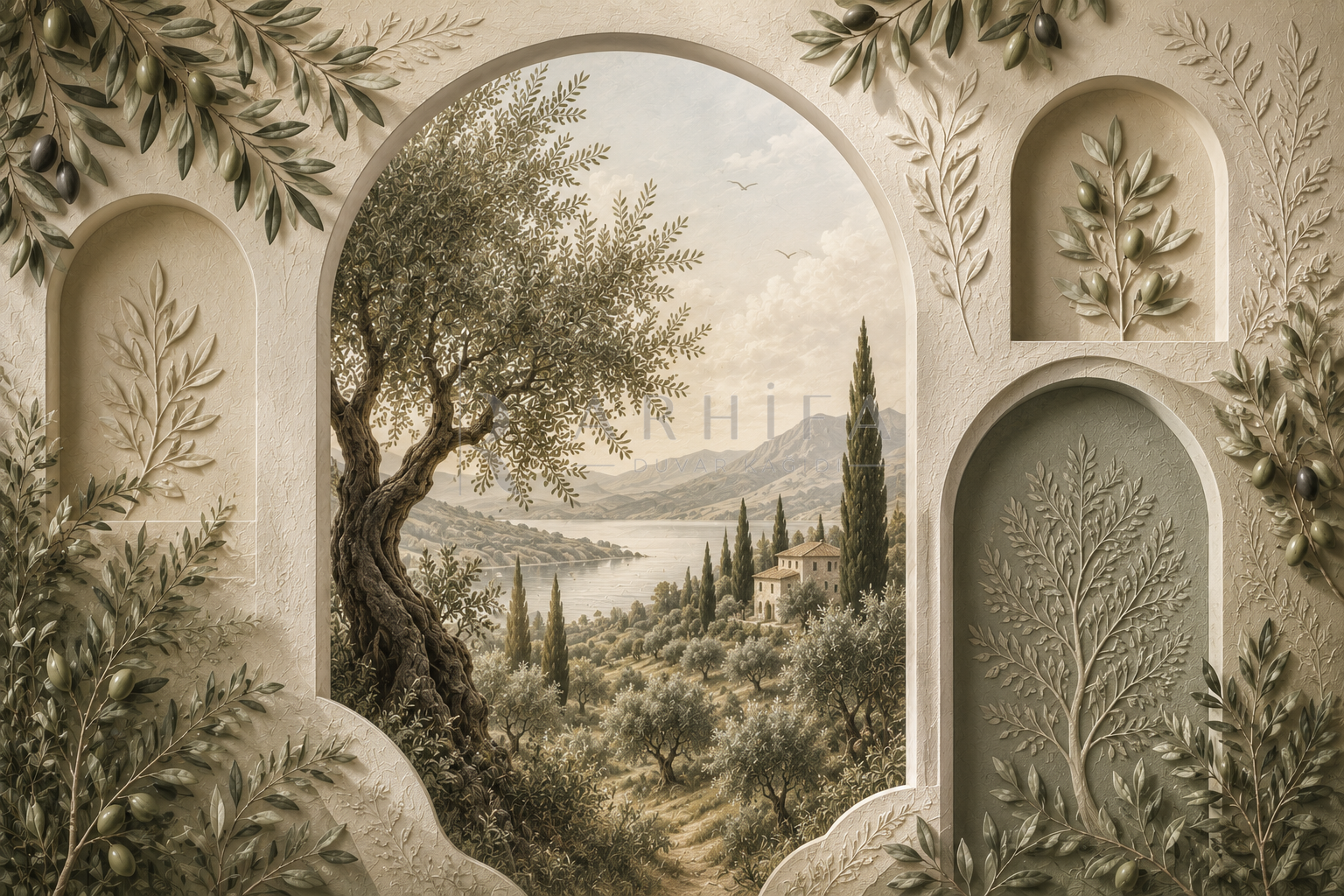 Olive Sanctuary Duvar Kağıdı (OLV-009) – görsel 2
