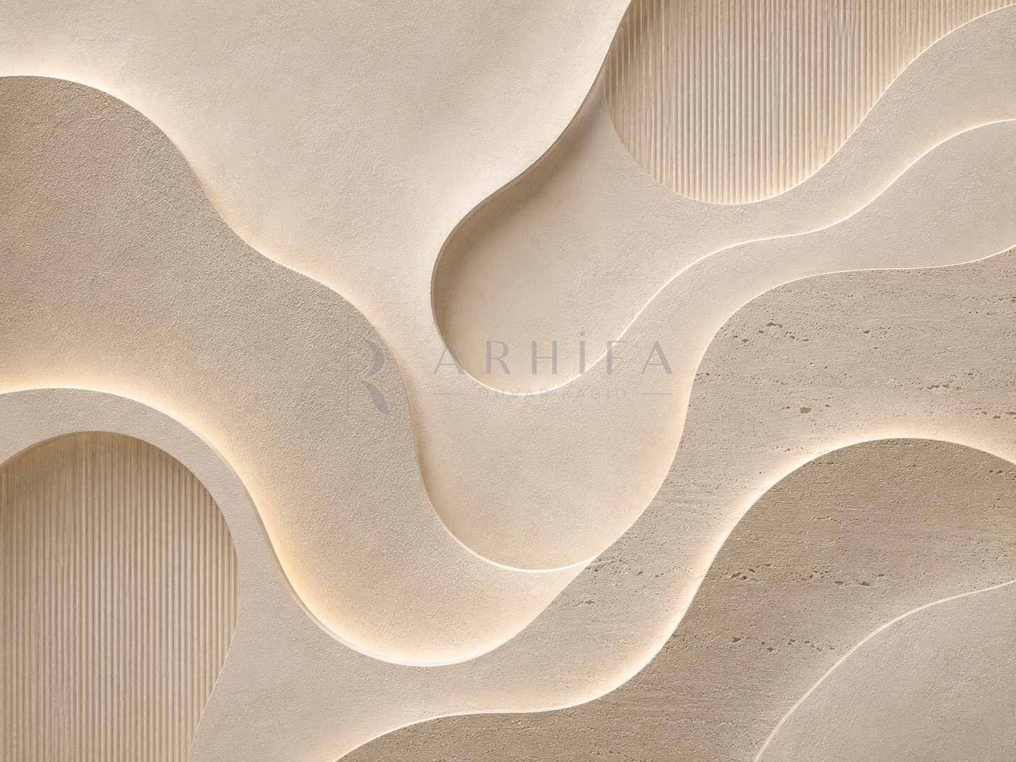 Sand Curves - Özel Tasarım Duvar Kağıdı (OS-003) – görsel 3